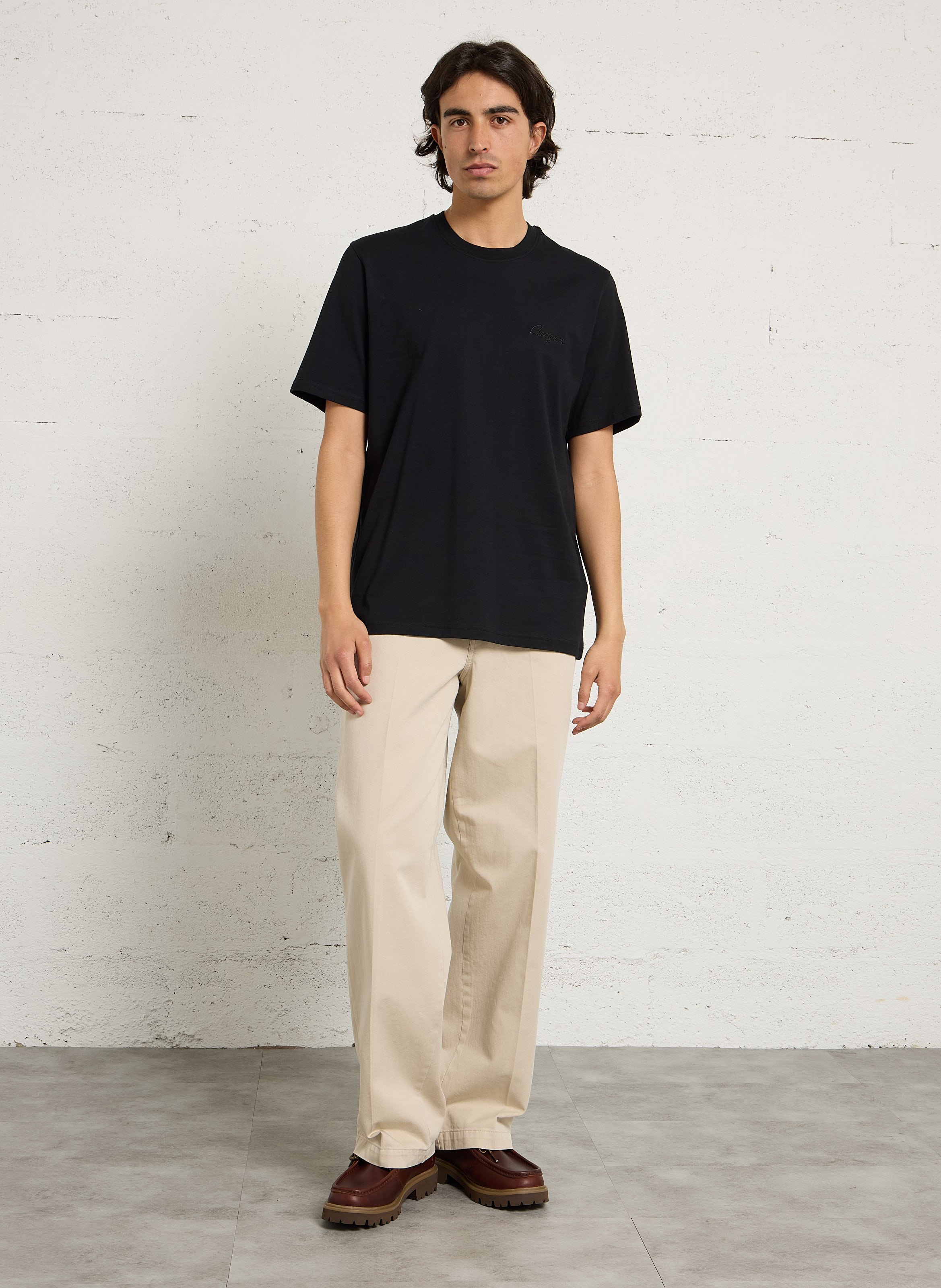 Pantalon droit en coton DICKIES Gris