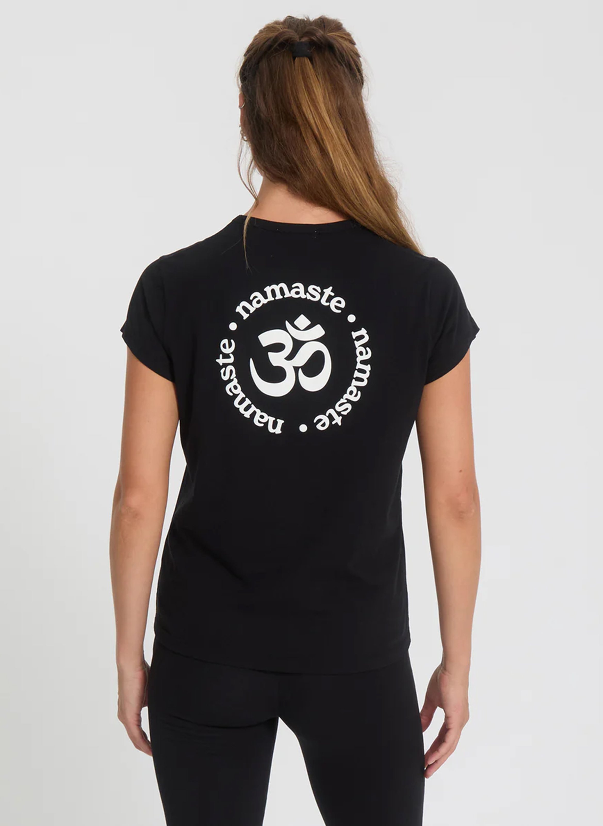 Tee-shirt droit sérigraphié au dos YOGA SEARCHER Multicolore