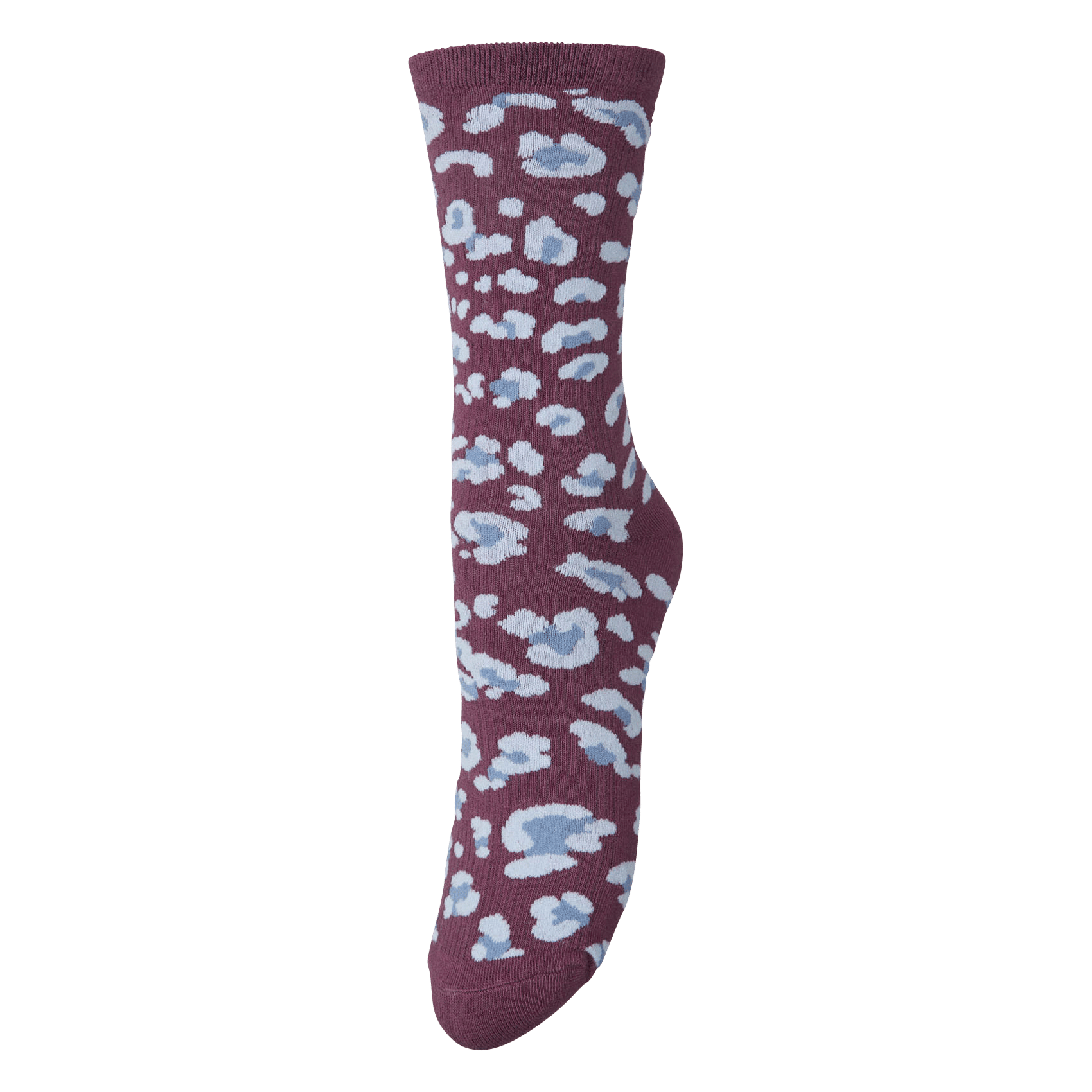 Leopard Print Over-the-Knee Socks BECKSONDERGAARD Blue