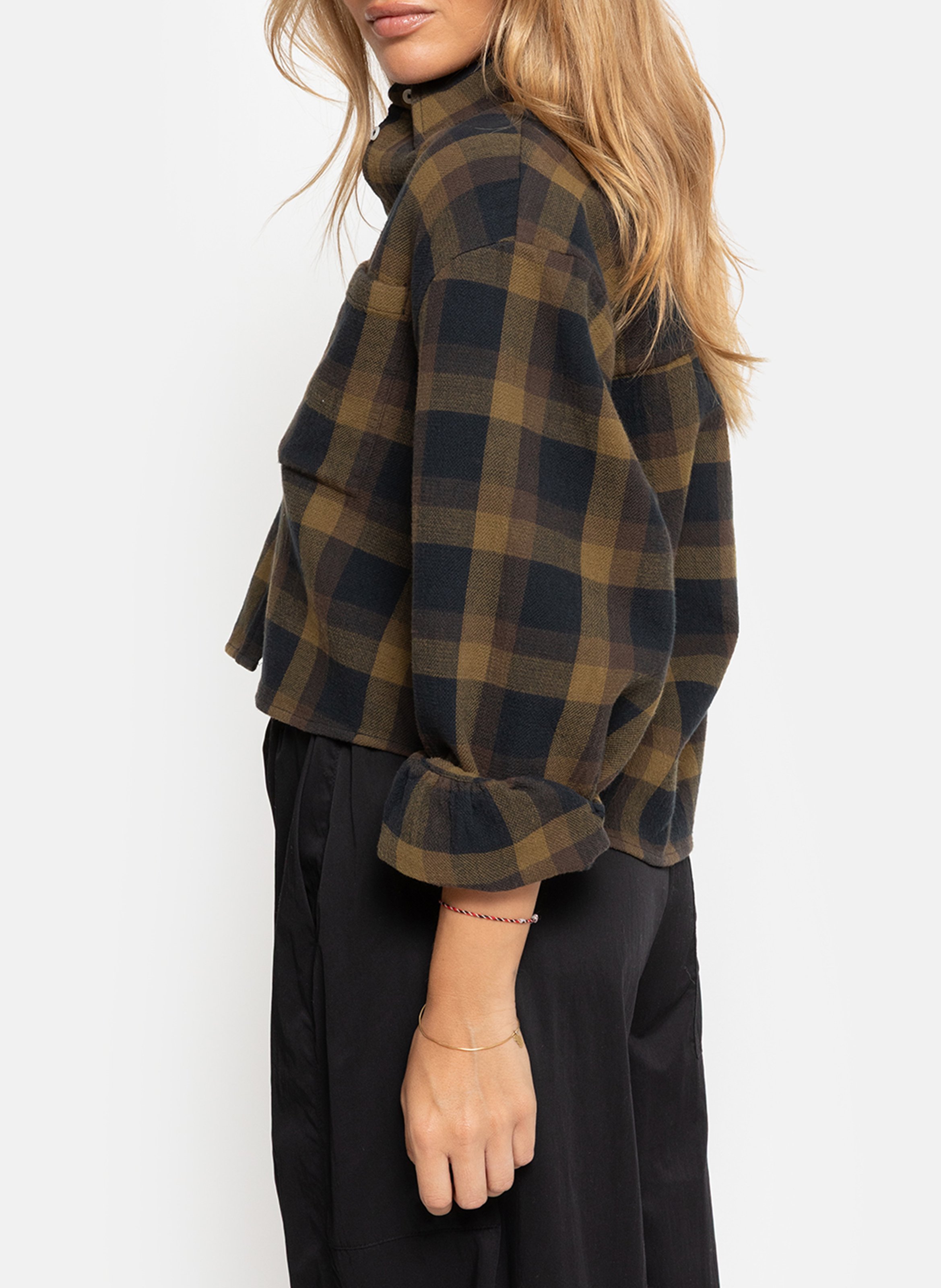 Wijde, geruite blouse AME ANTWERP Veelkleurig