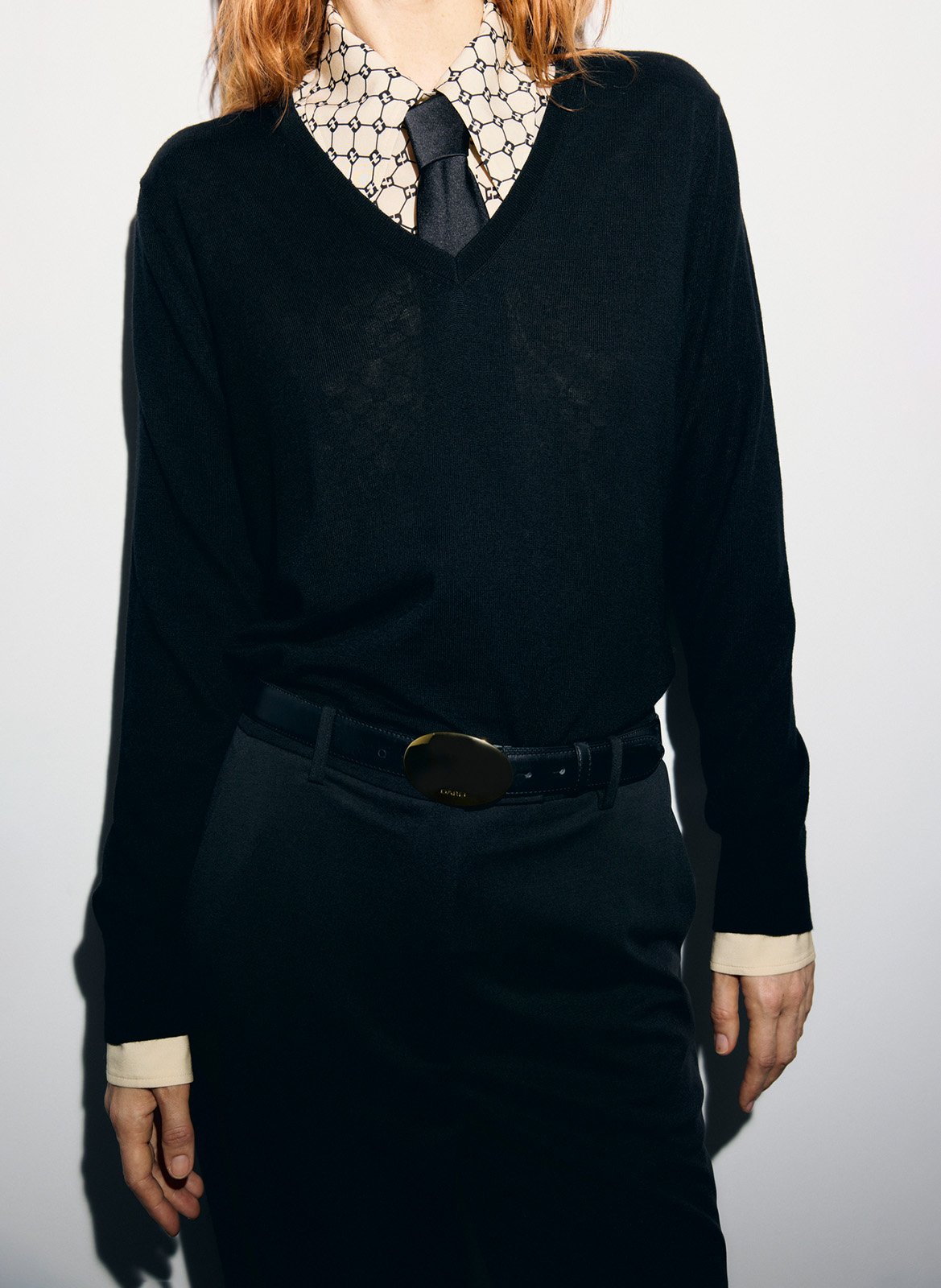 Straight V-neck wool sweater GERARD DAREL Black