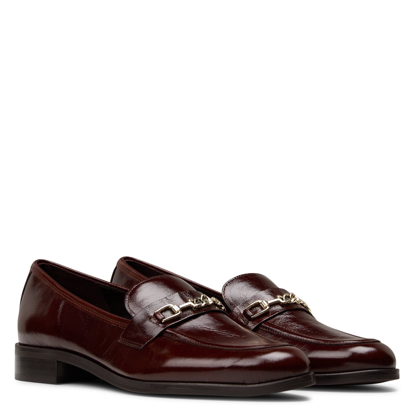 Leather loafers BOCAGE Brown