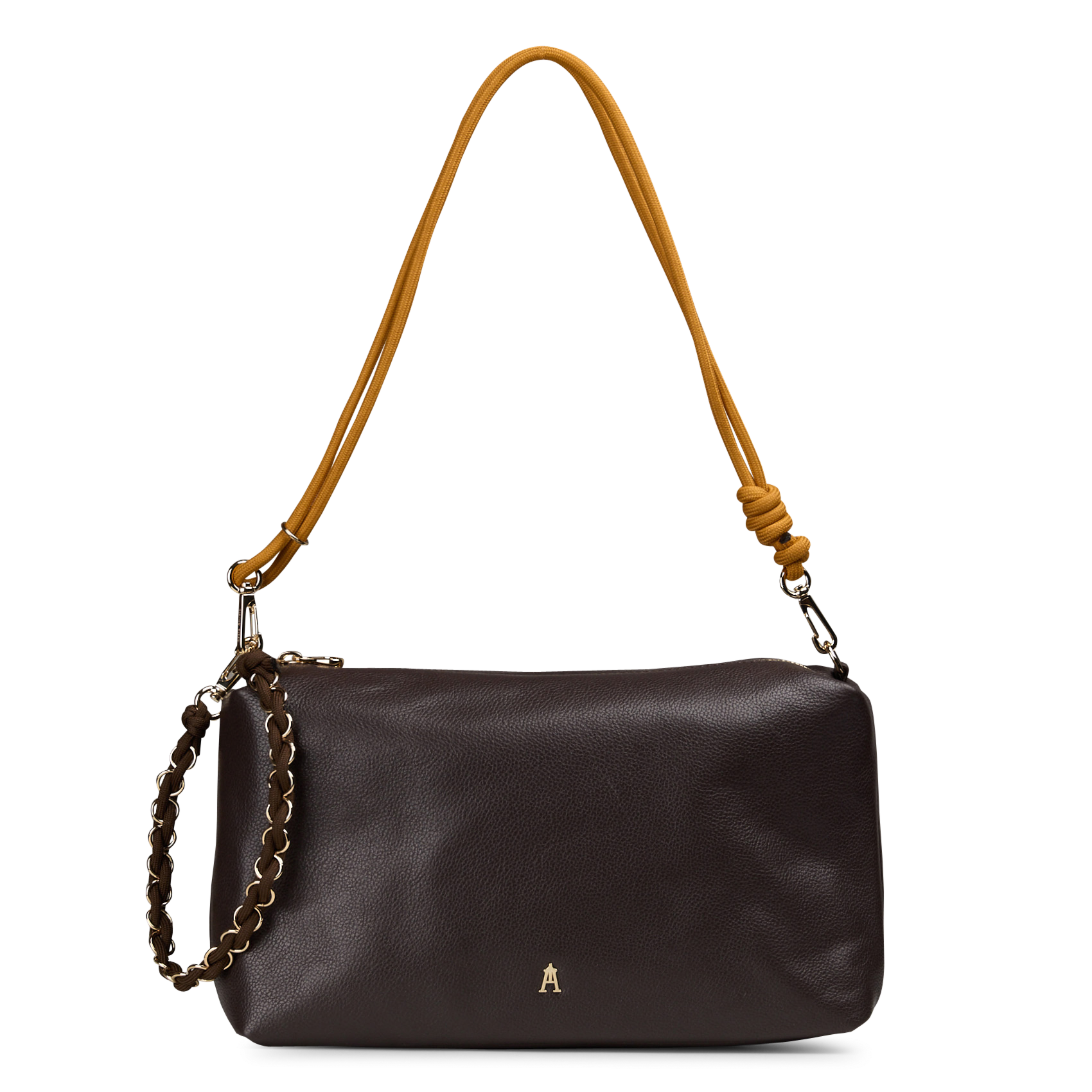 Grained calfskin leather handbag CRAIE STUDIO Black