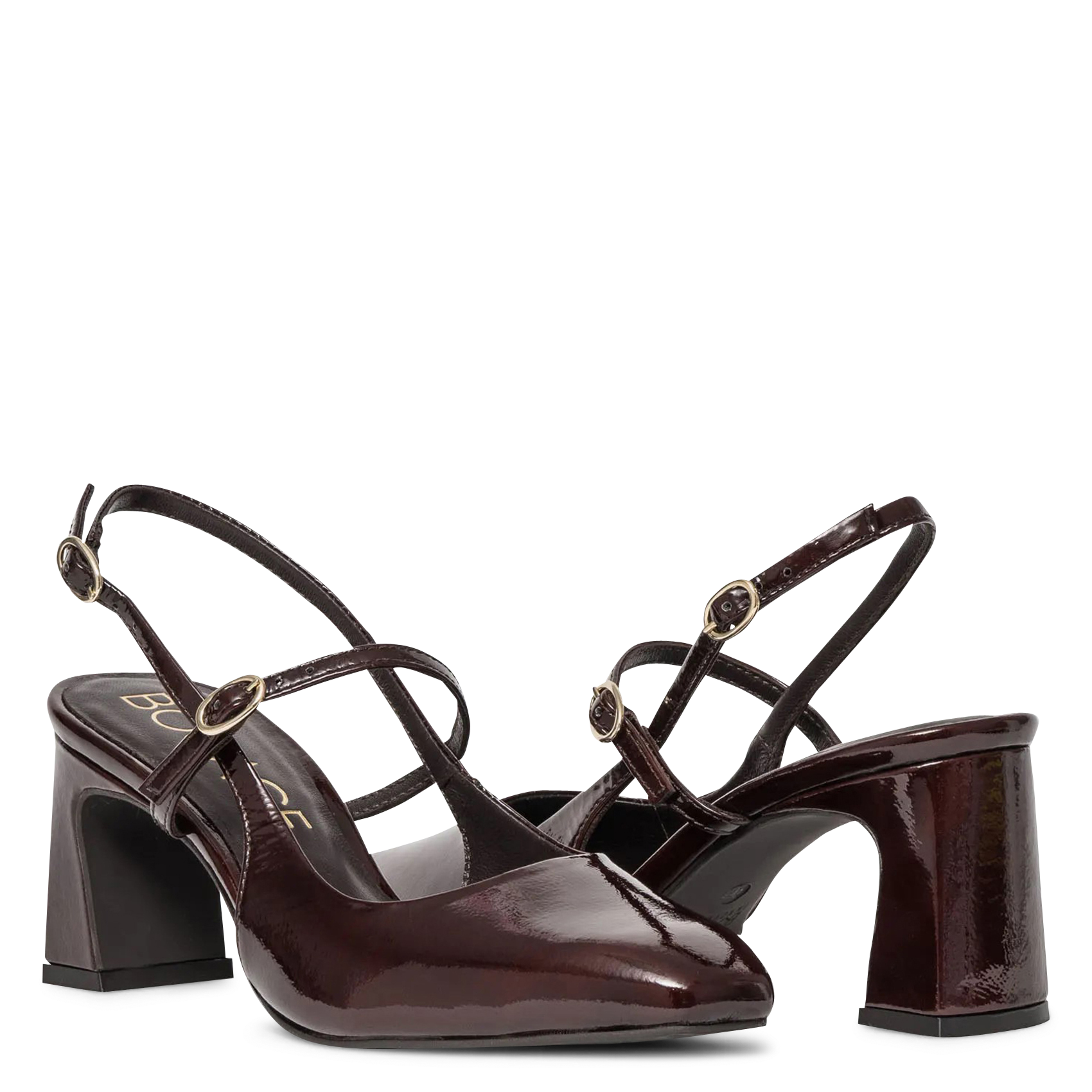 Camelia patent leather high heels  BOCAGE Brown