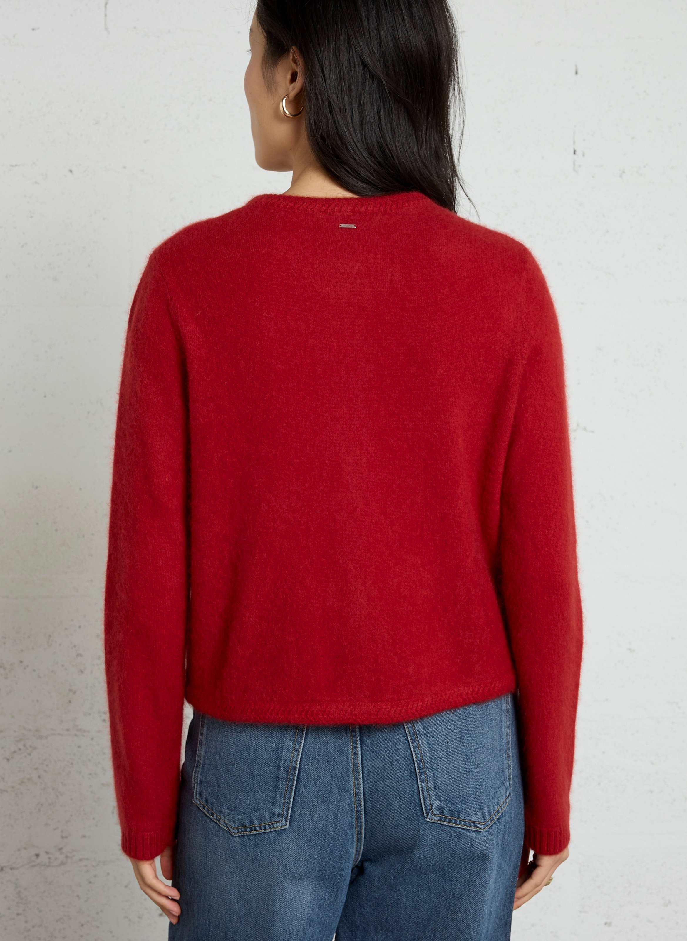Wool cardigan IKKS Red