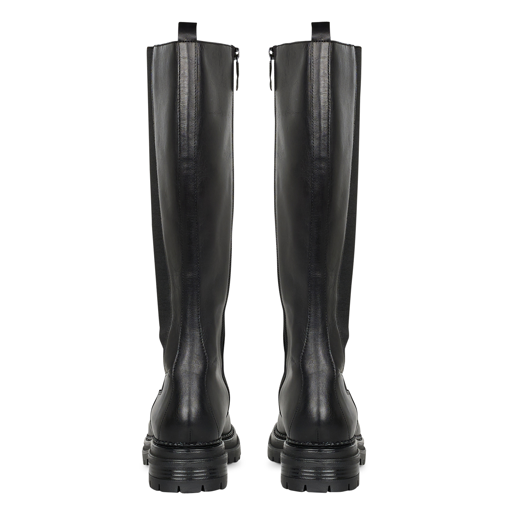 Smooth leather mid-calf boots JONAK Black