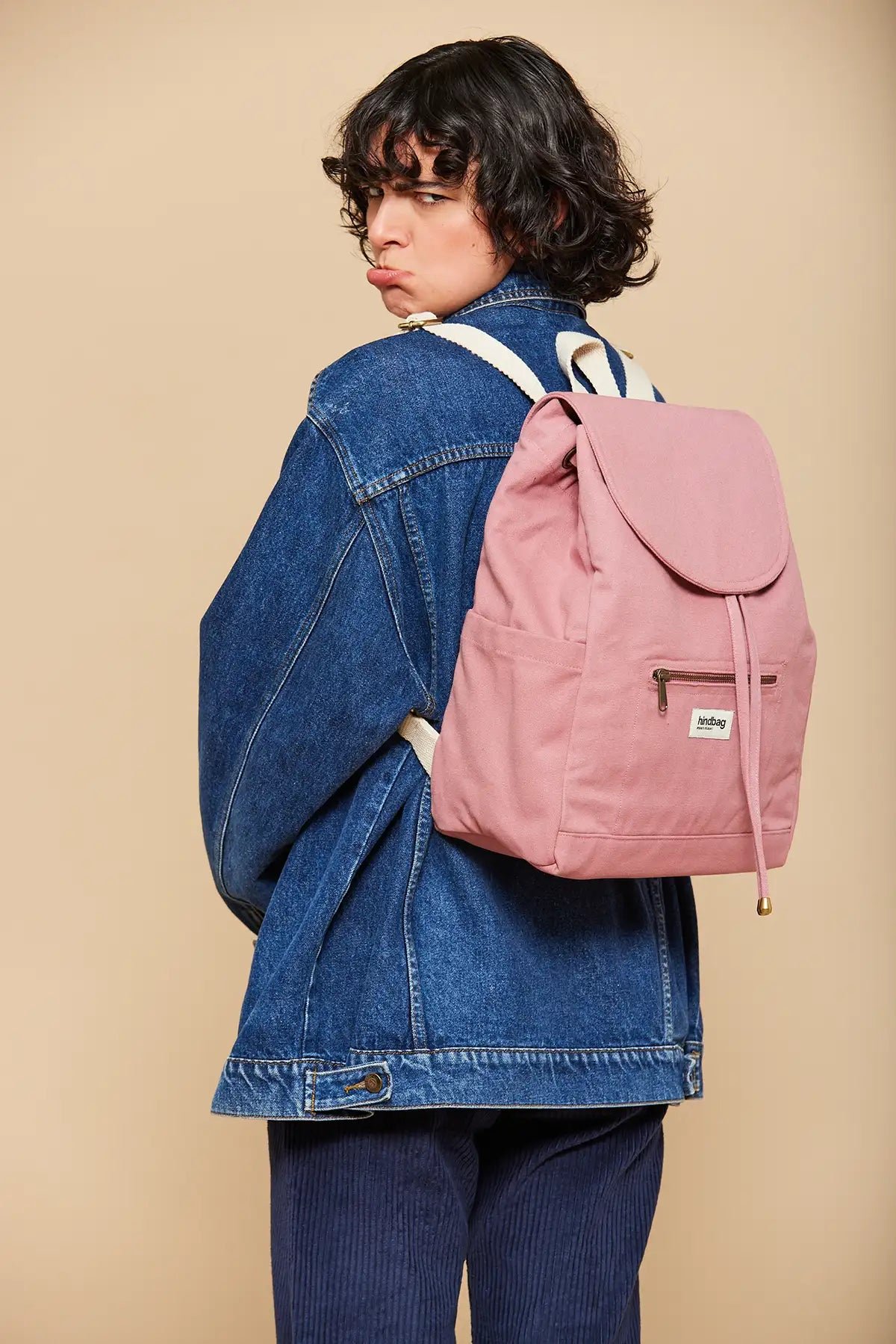 Cotton backpack Pink