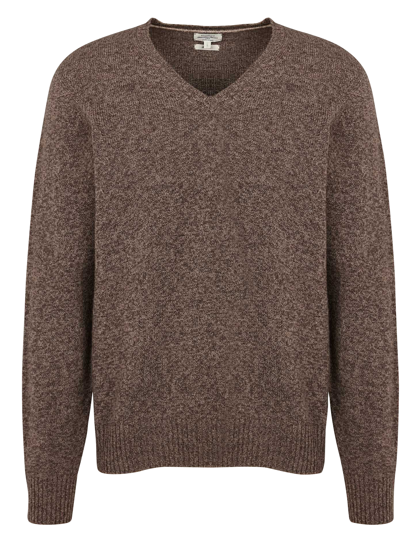 Regular v-Neck wool sweater Mushroom Hartford - Men | Place