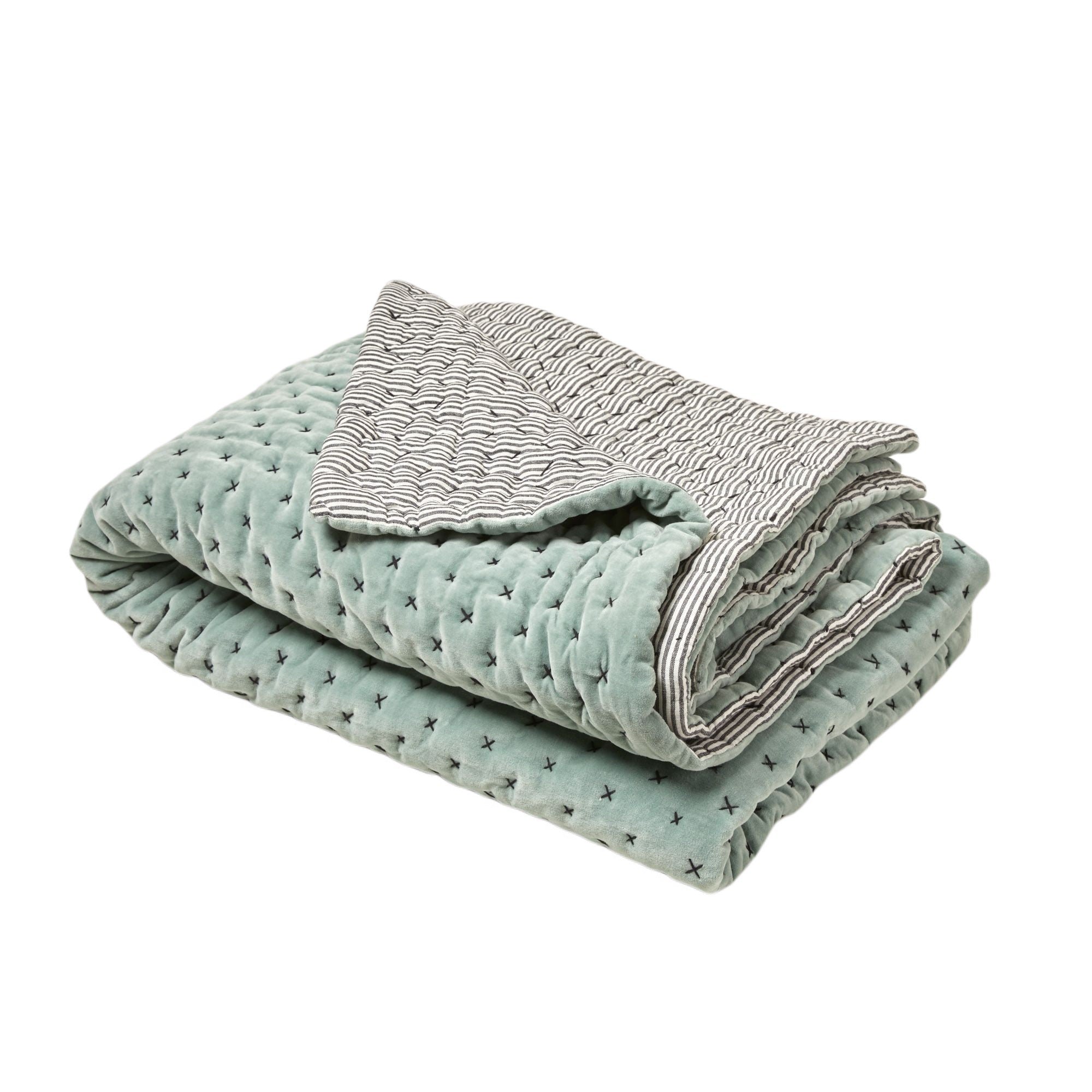 MALO - Quilted linen bedspread MADURA