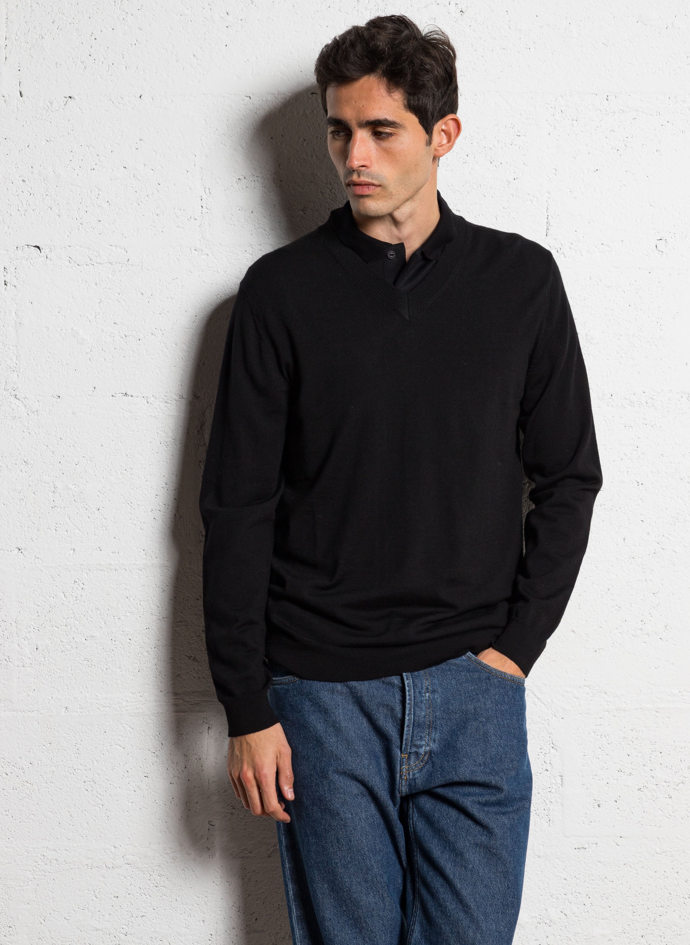 Regular-fit, wollen trui met V-hals AU PRINTEMPS PARIS