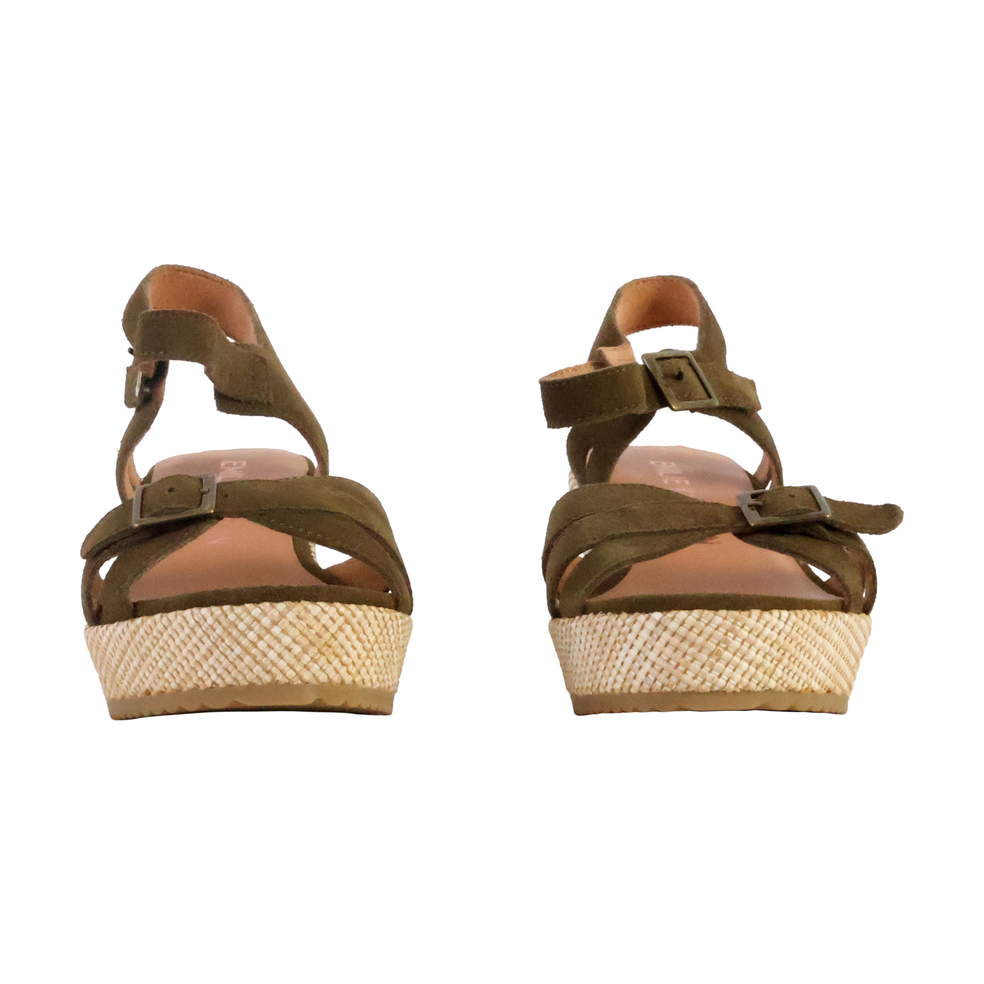 Esabel leather wedge sandal EMILIE KARSTON Khaki