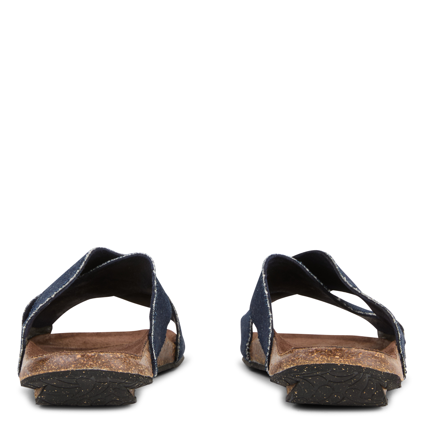 Flat denim strap sandals BOSABO Blue