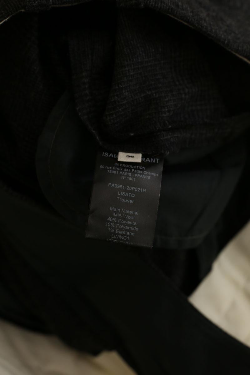 Alpha slim wool trousers ISABEL MARANT - Seconde Main Black