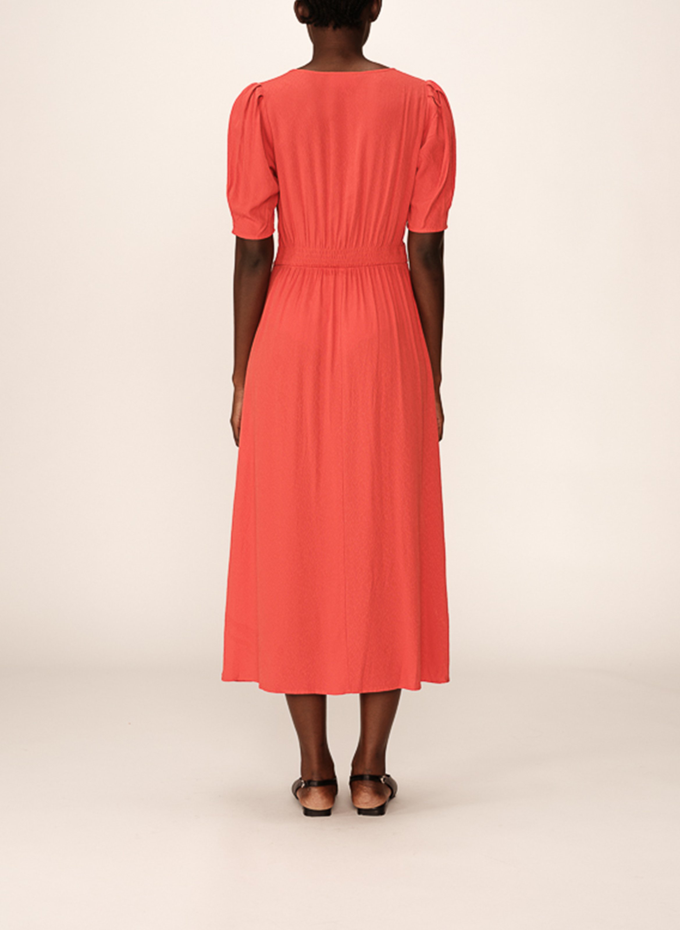 Long V-neck dress GRACE ET MILA Brown