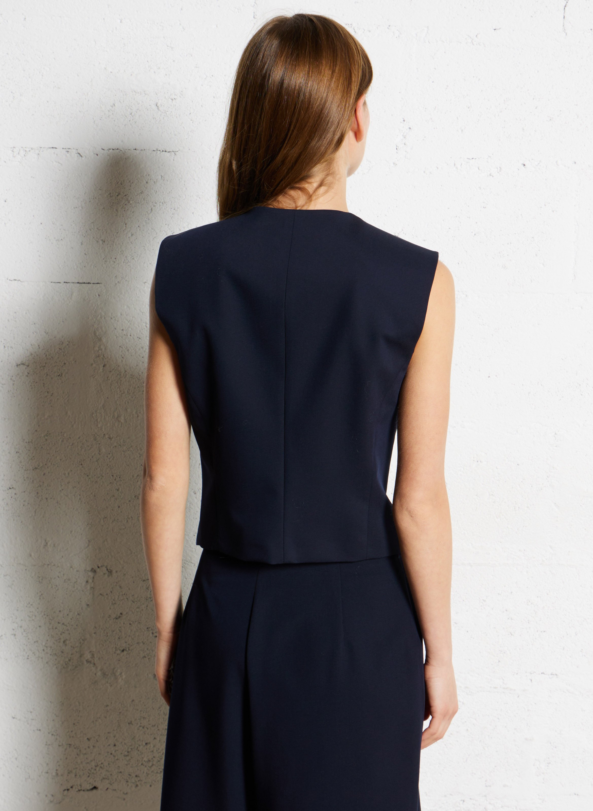 Straight double-breasted vest IMPERIAL Blue