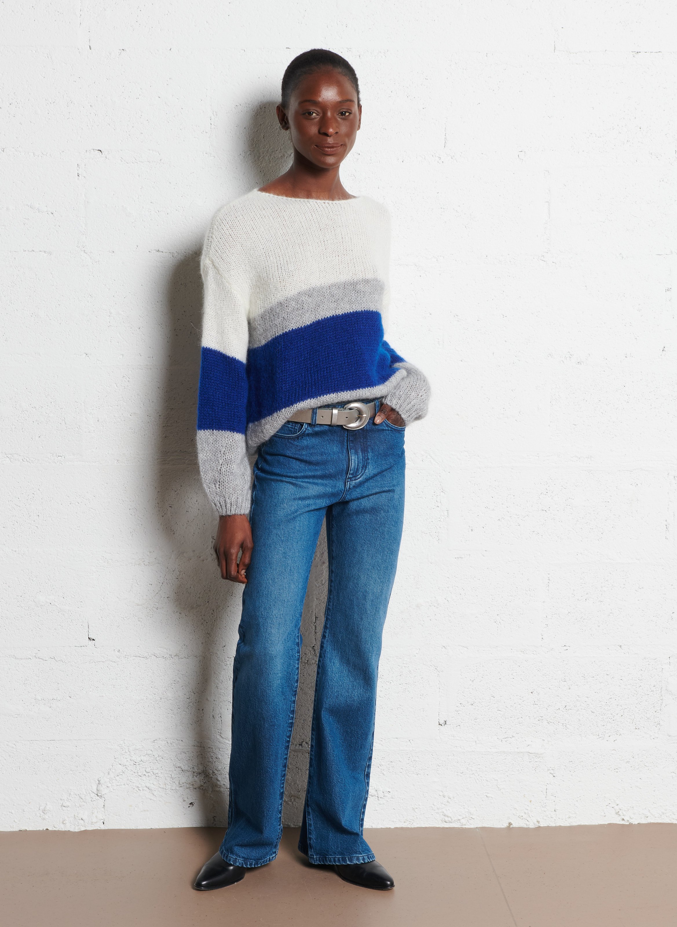 Oversized trui ONE STEP Blauw