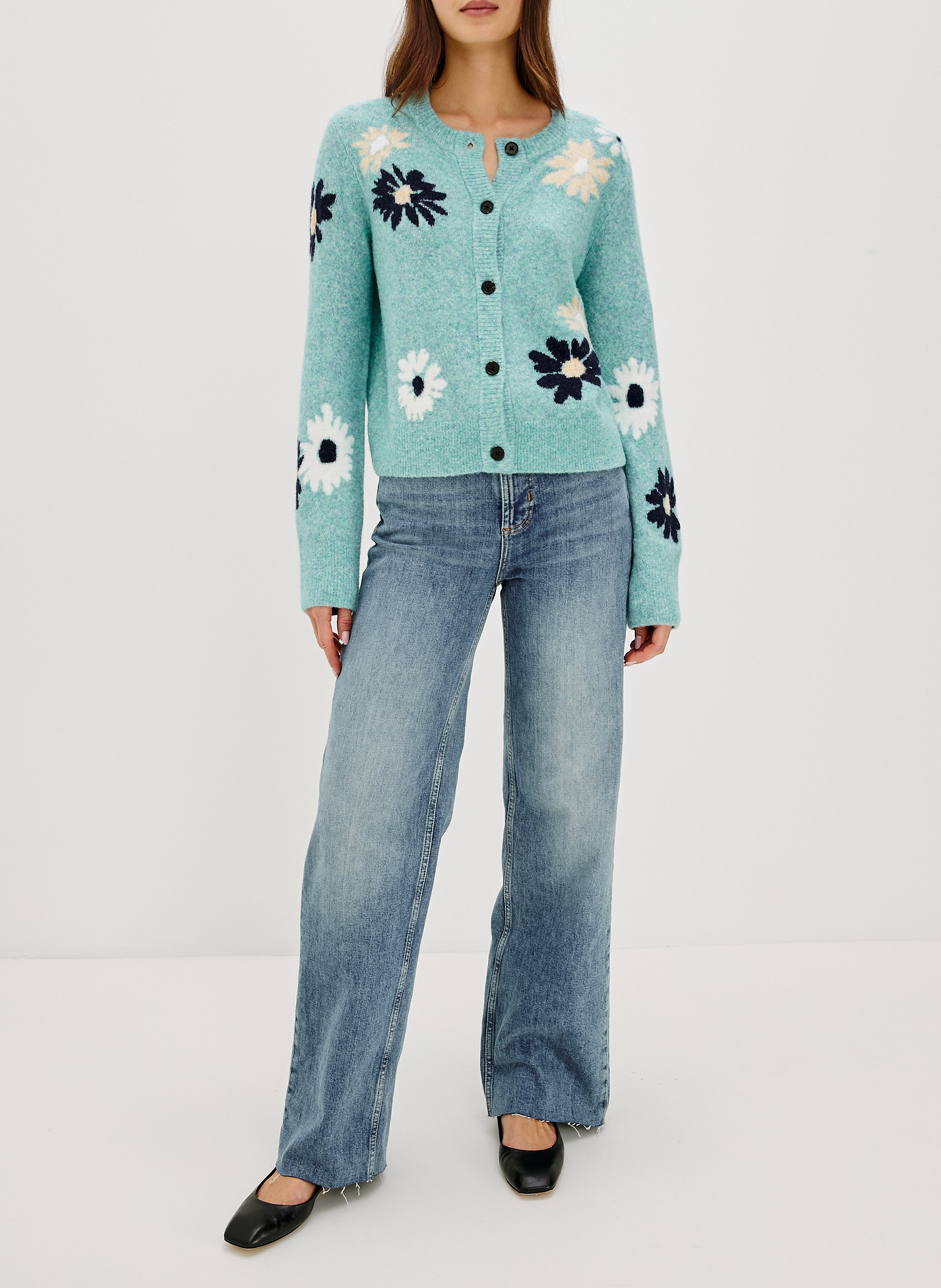 Cardigan droit à imprimé floral RAILS Multicolore