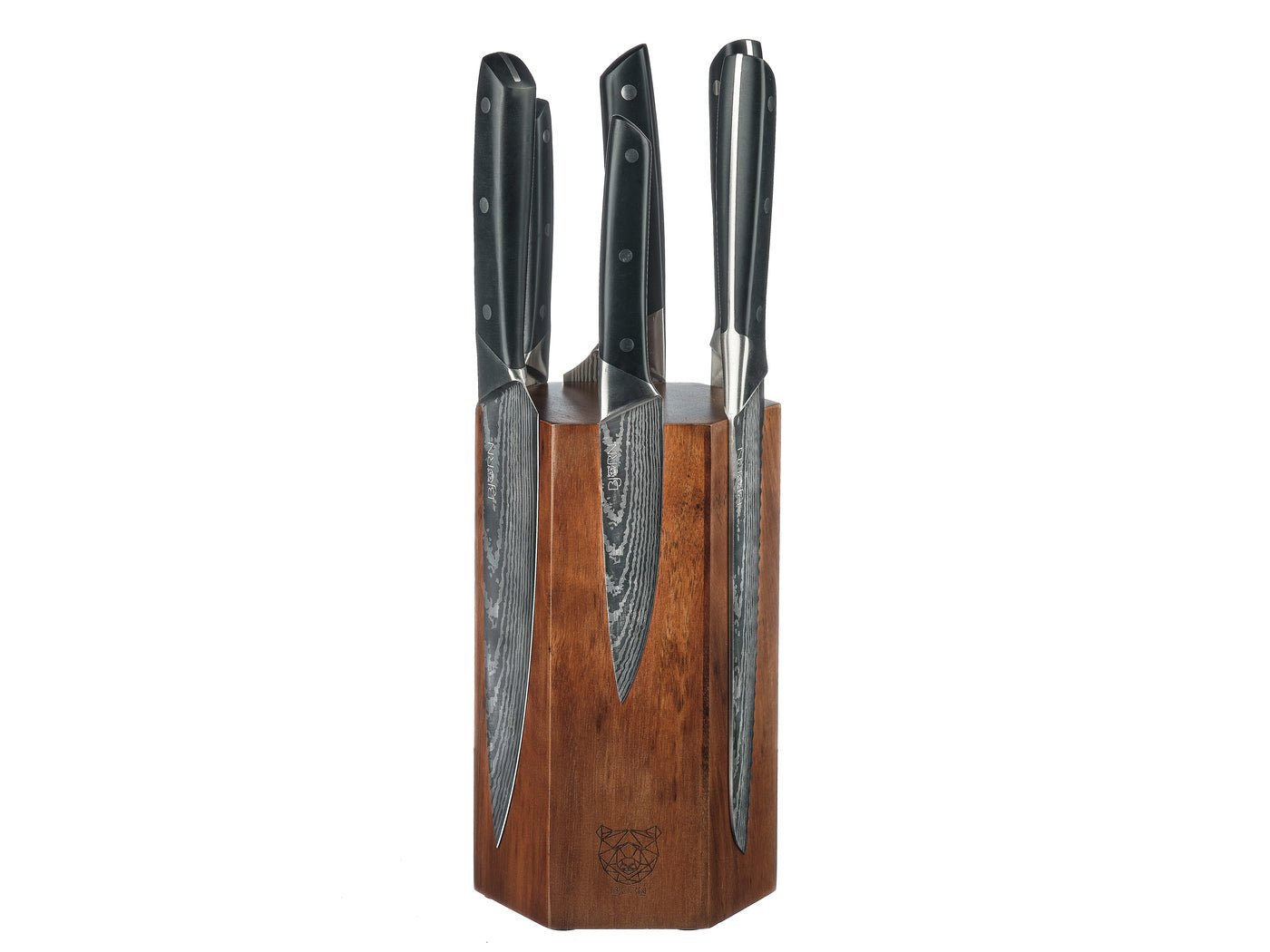 Erling Imatra kitchen knife set - 7 pieces BJORN Black