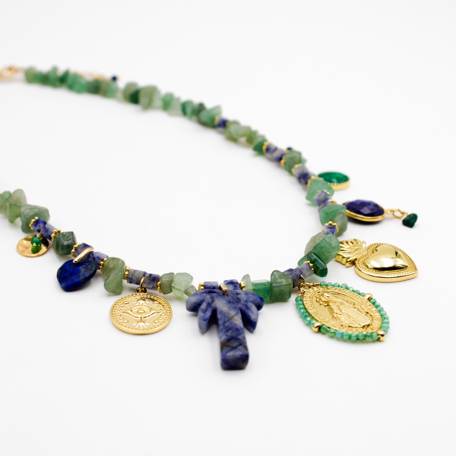 Crunches amulets necklace - Coralie L'ATELIER DES DAMES Golden
