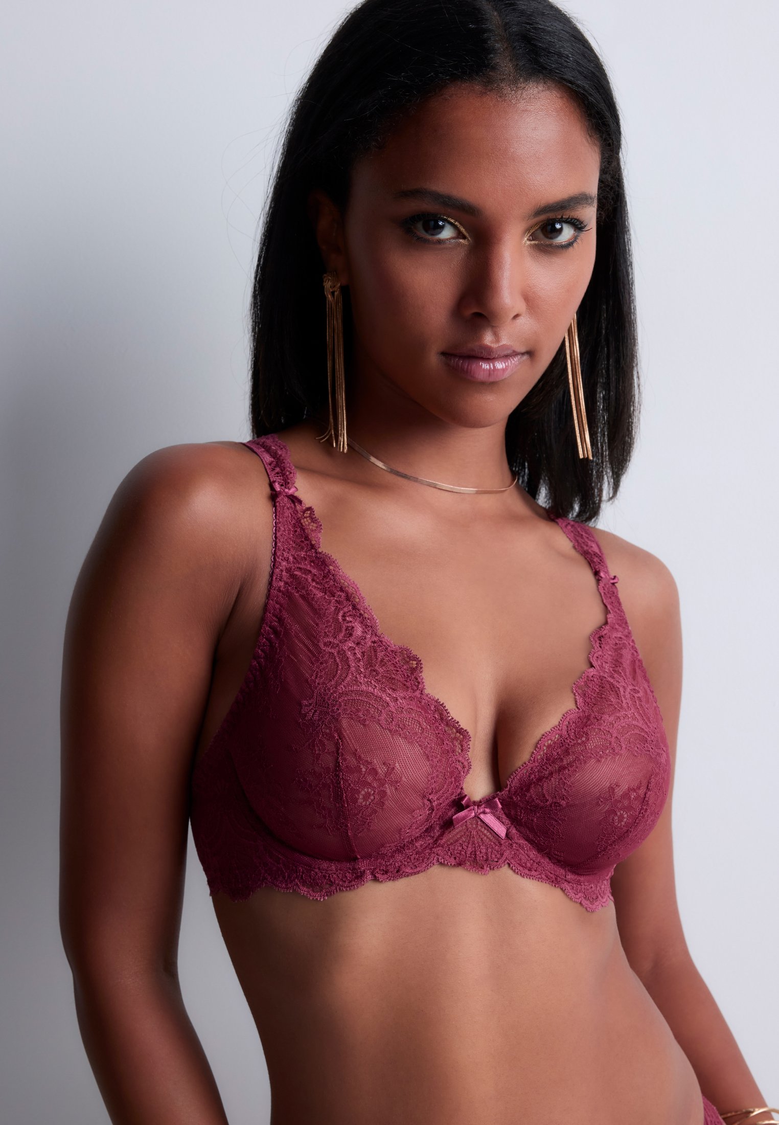 Architecture underwired triangle bra AUBADE Pink