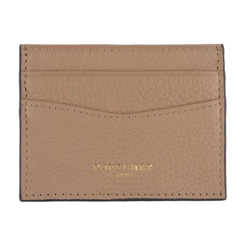 Card holder - cowhide leather POURCHET Brown
