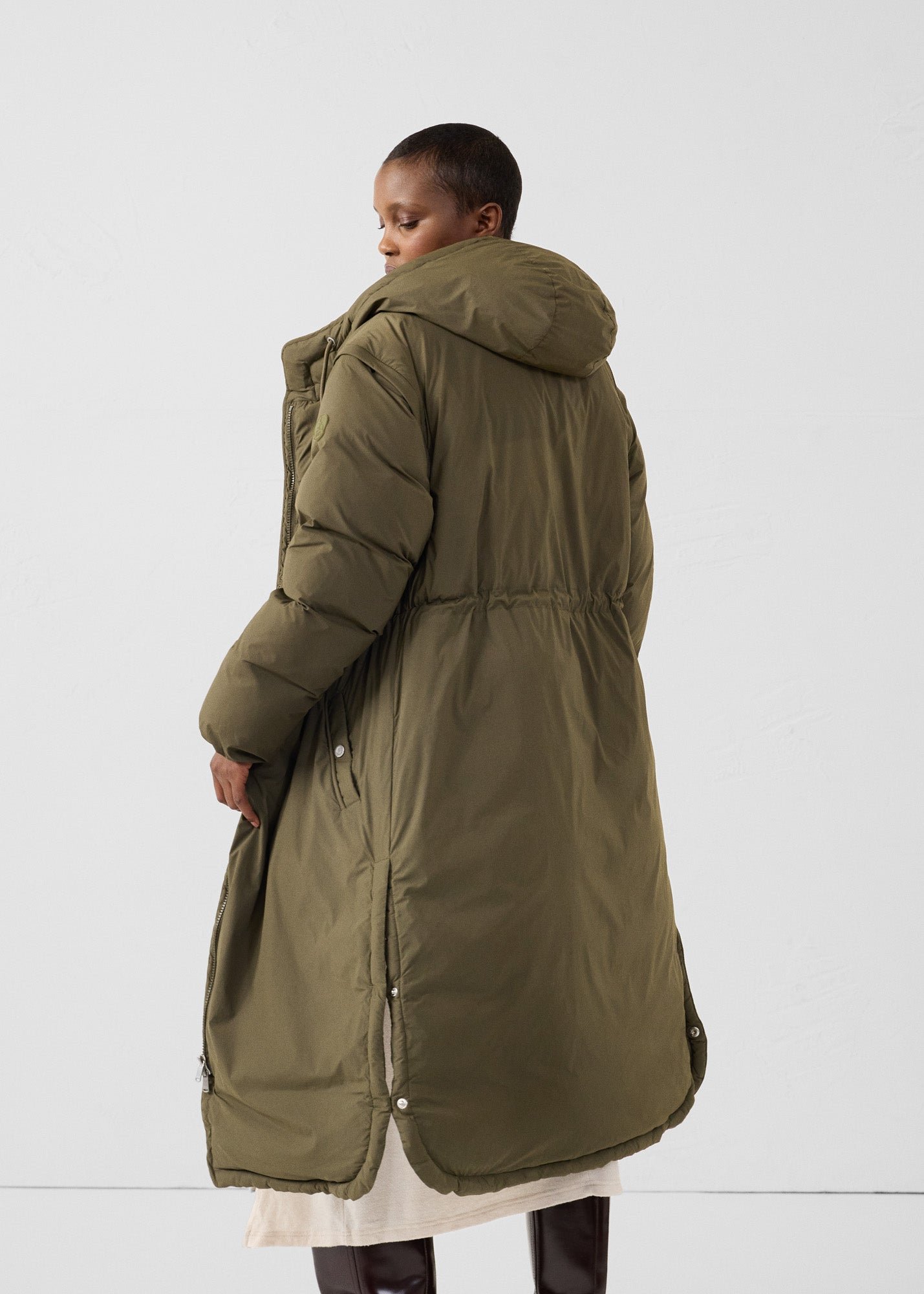 Long stretch padded coat for extreme cold - Brooke JOTT Green