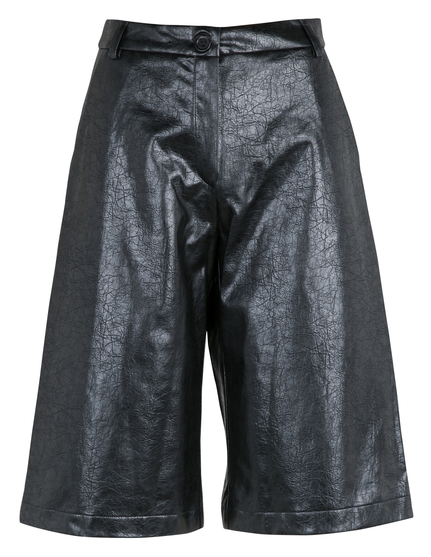 Bermuda large effet cuir vieilli COTELAC Noir