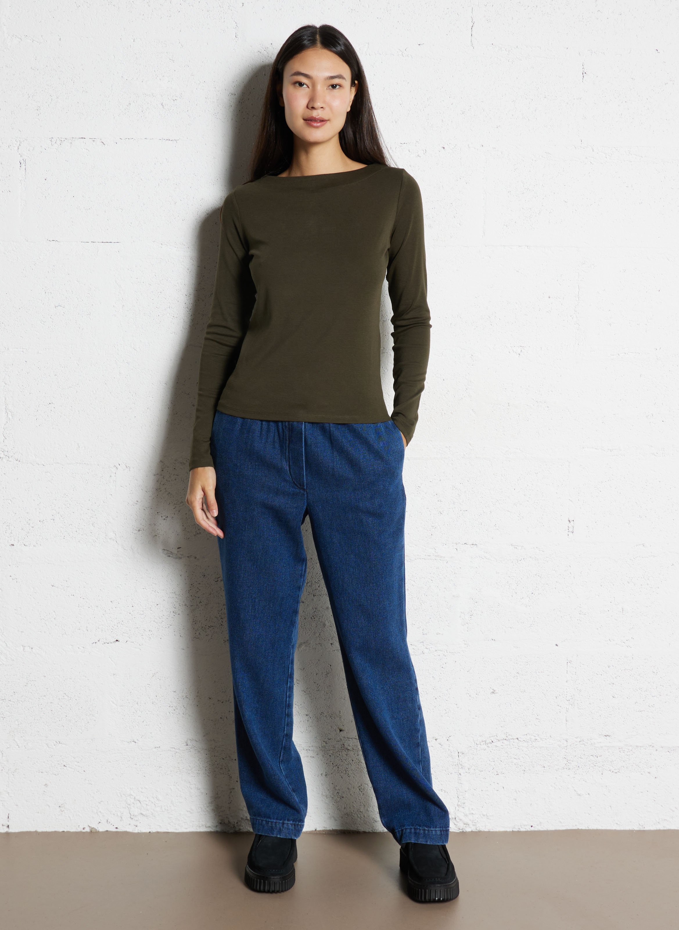 Jean droit taille élastiquée HARTFORD Multicolore