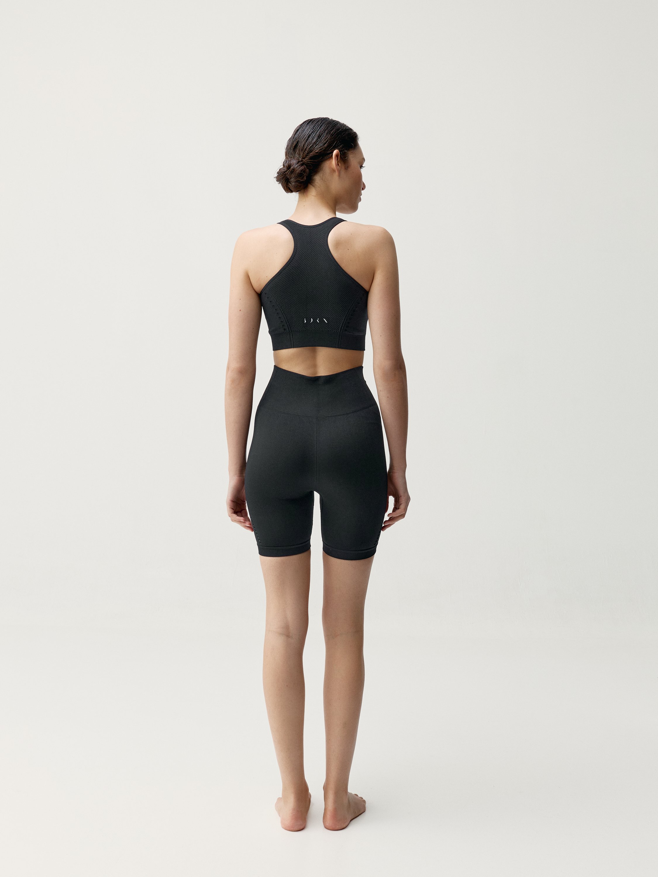 Short women's cycling sportswear BORN LIVING YOGA Black