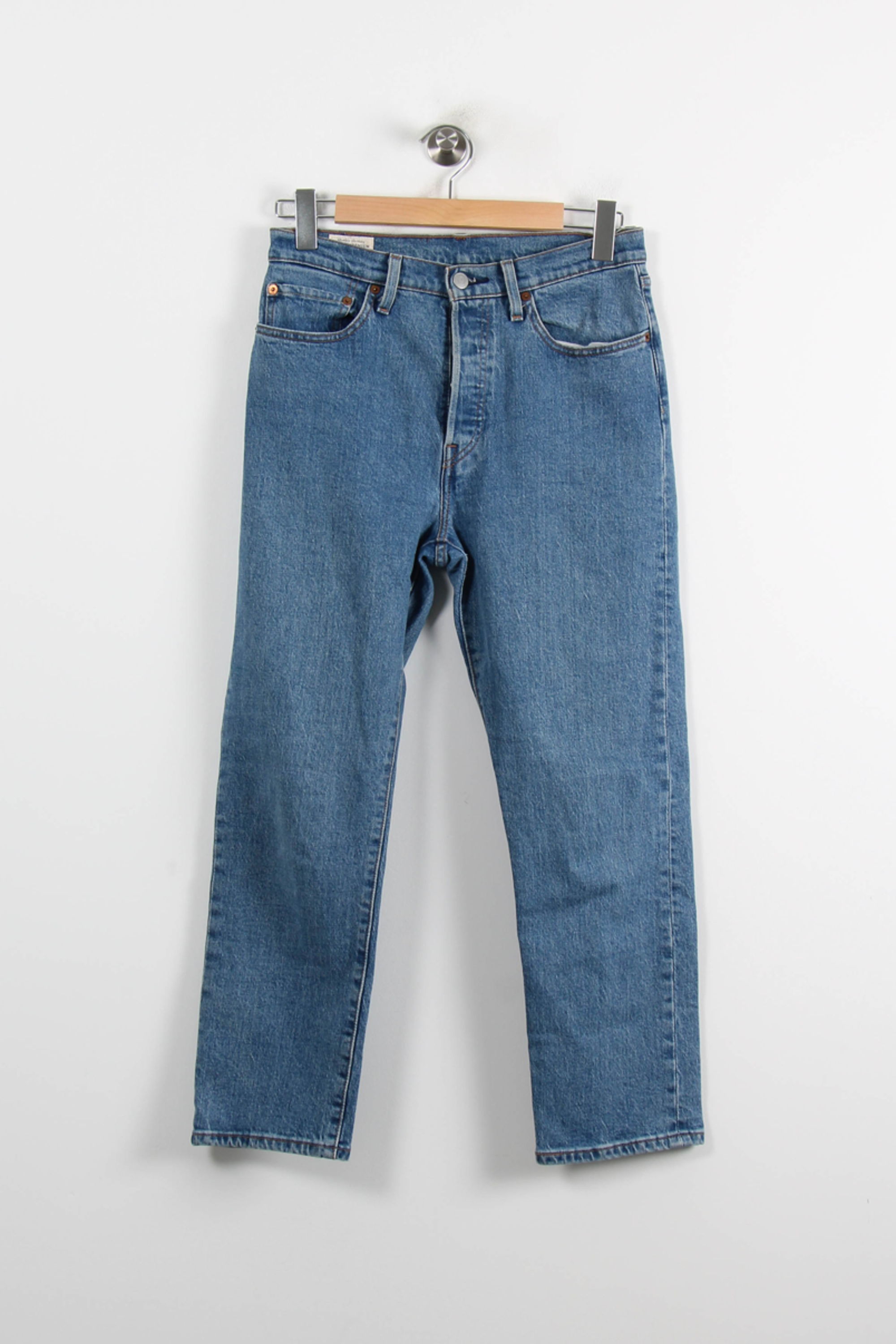 Cropped slim jeans with studs LEVI'S - Seconde main Blue