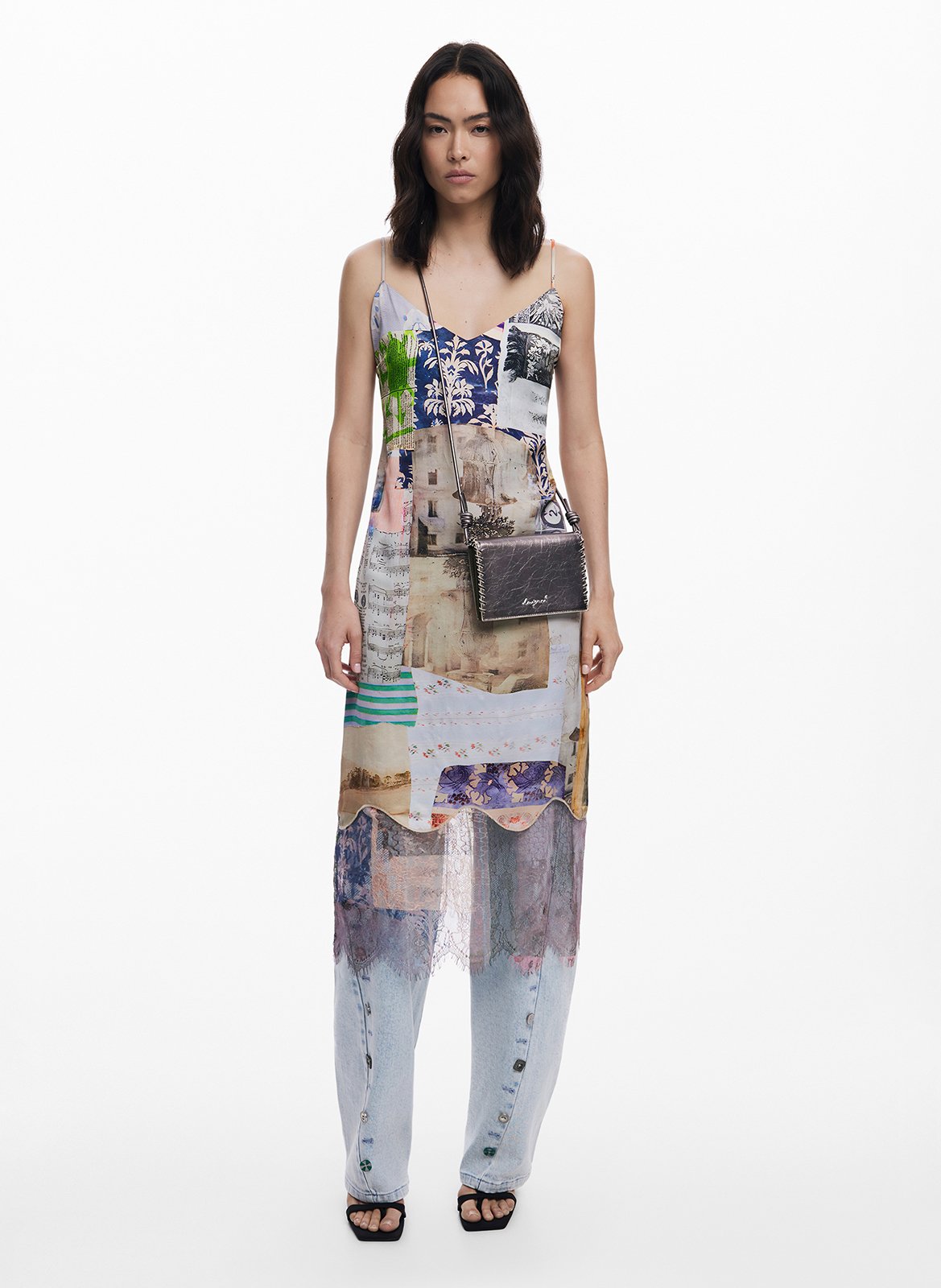 Umhängetasche mit Metallic-Leder-Effekt DESIGUAL Mehrfarbig