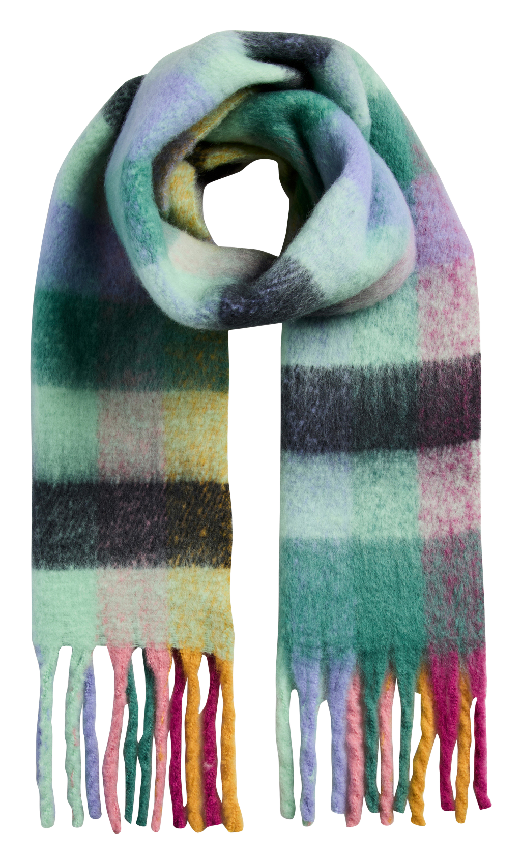 Check pattern scarf PIECES Green