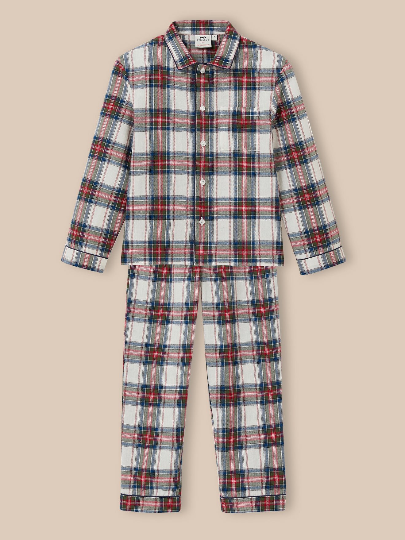 Checked pajamas CYRILLUS Red