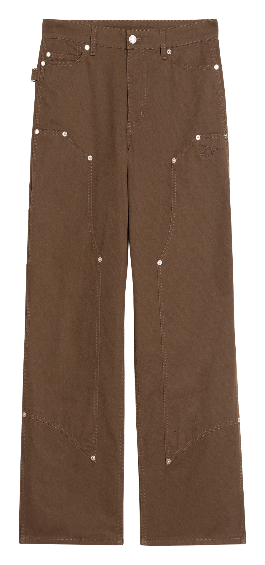 Pantalon droit en coton ZADIG&VOLTAIRE Vert