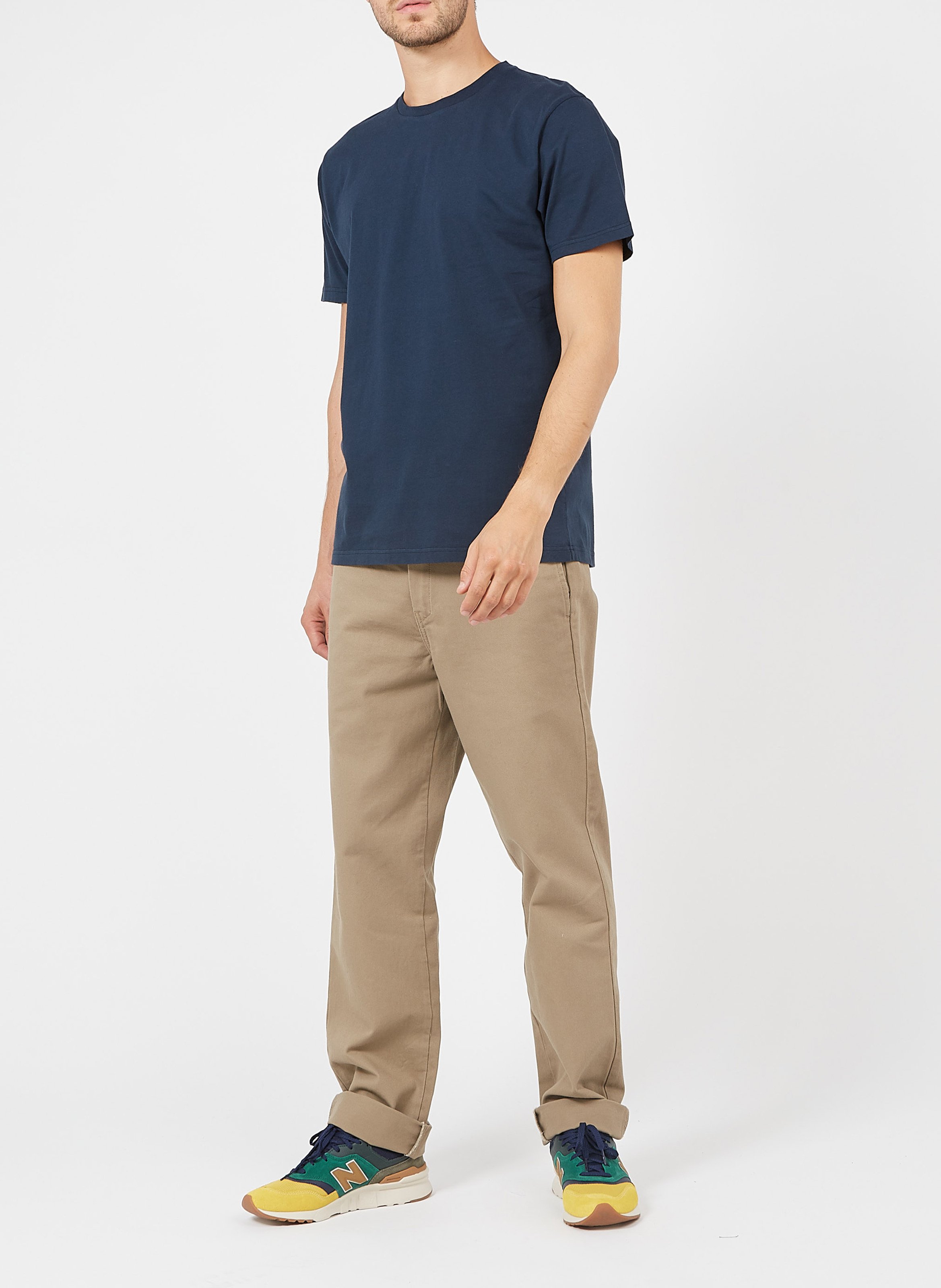 Rundhals-T-Shirt aus Bio-Baumwolle COLORFUL STANDARD Blau