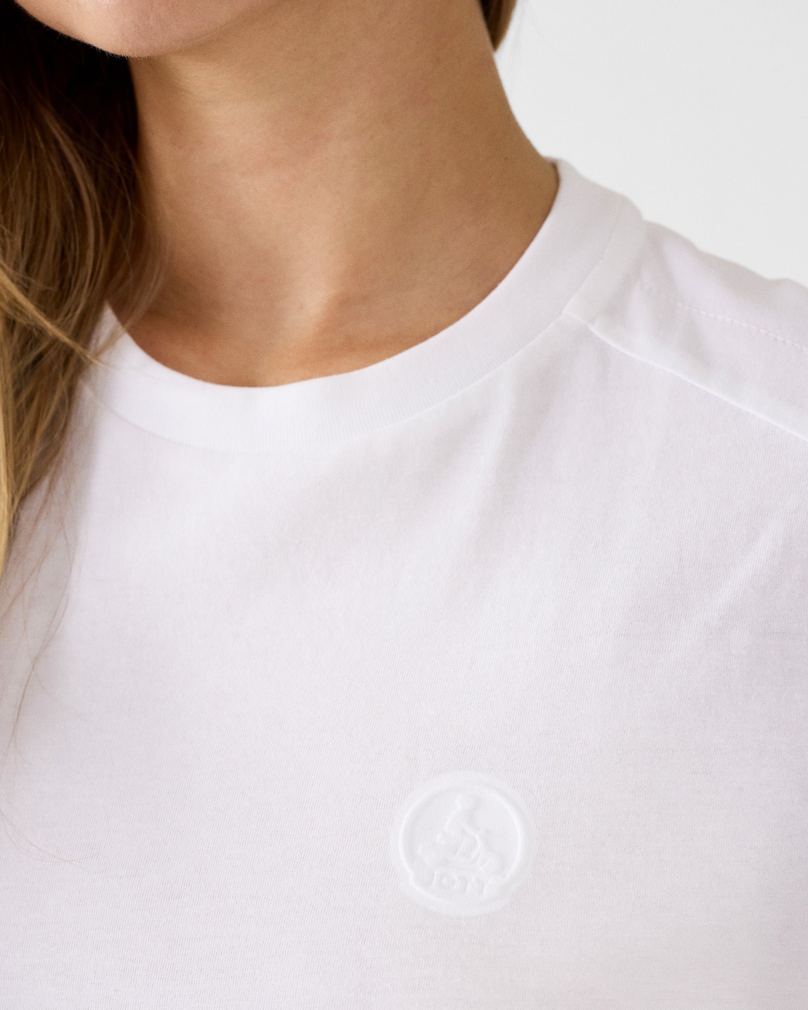 Round neck cotton T-shirt JOTT White