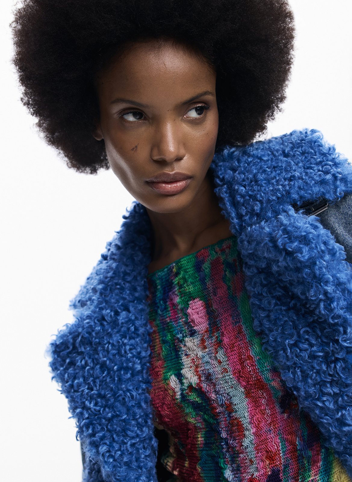 Manteau droit col tailleur en coton DESIGUAL Noir