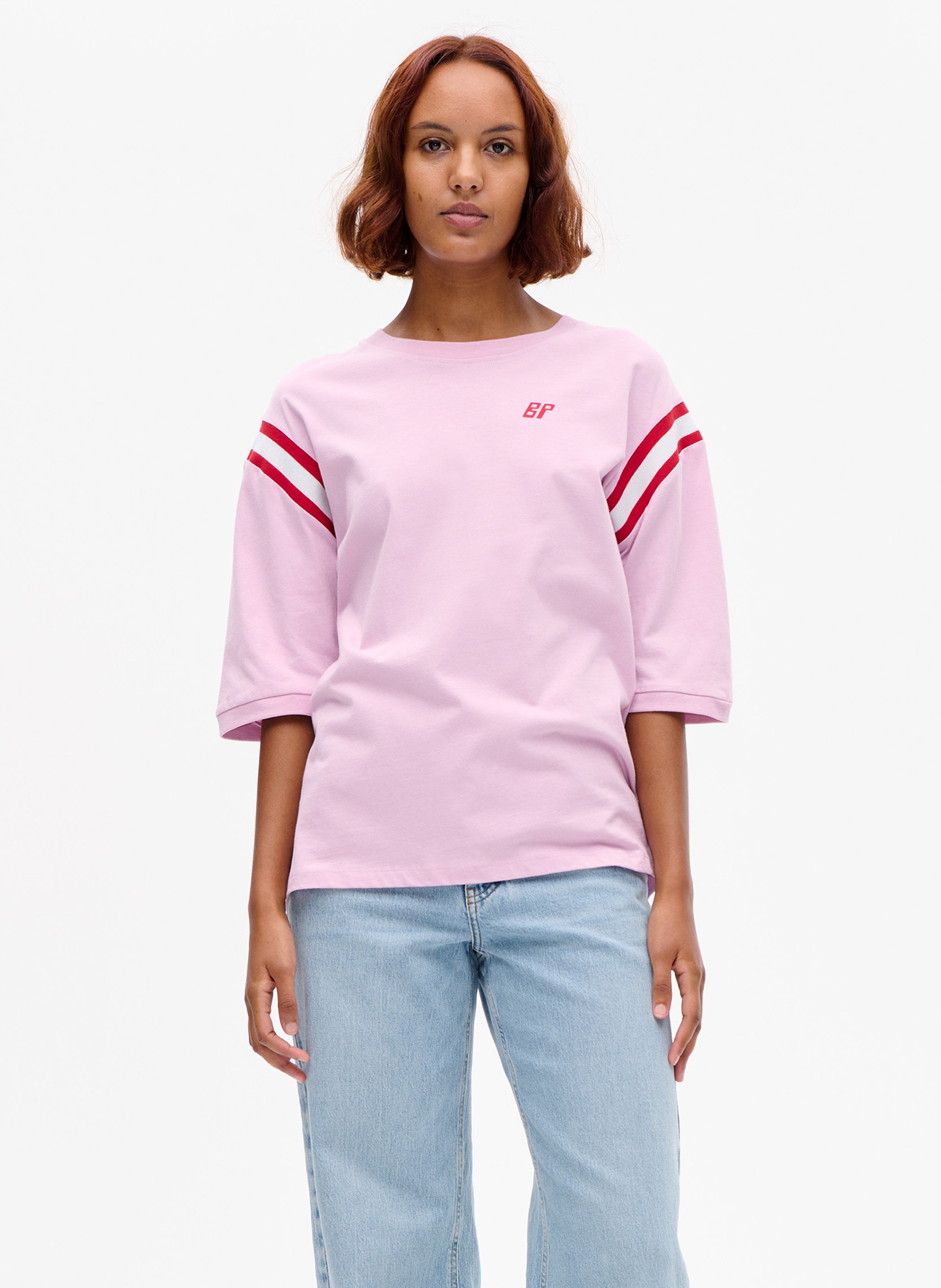 Tee-shirt ample col rond  BAUM UND PFERDGARTEN Rose