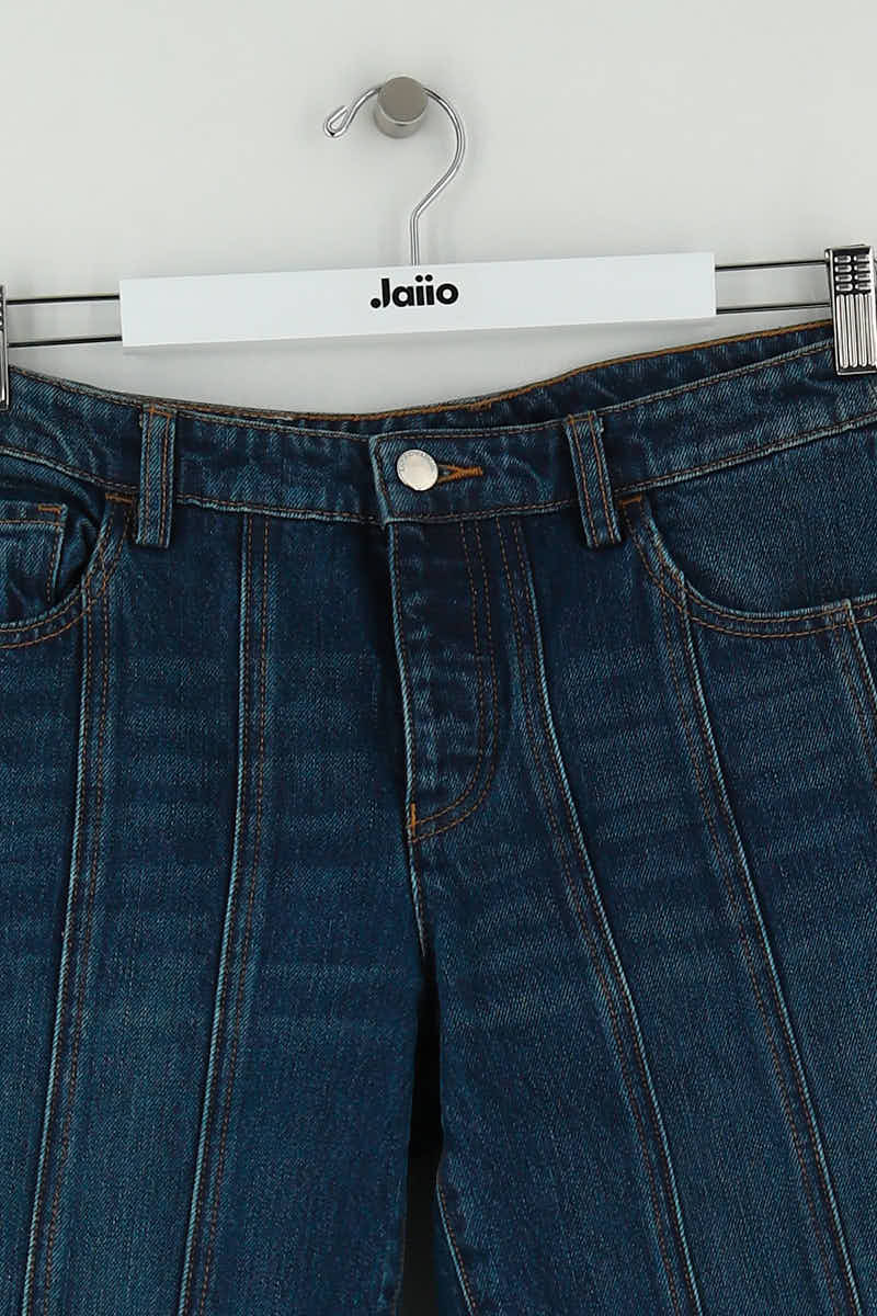 Straight cotton-blend pants ARMANI - SECONDE MAIN Blue