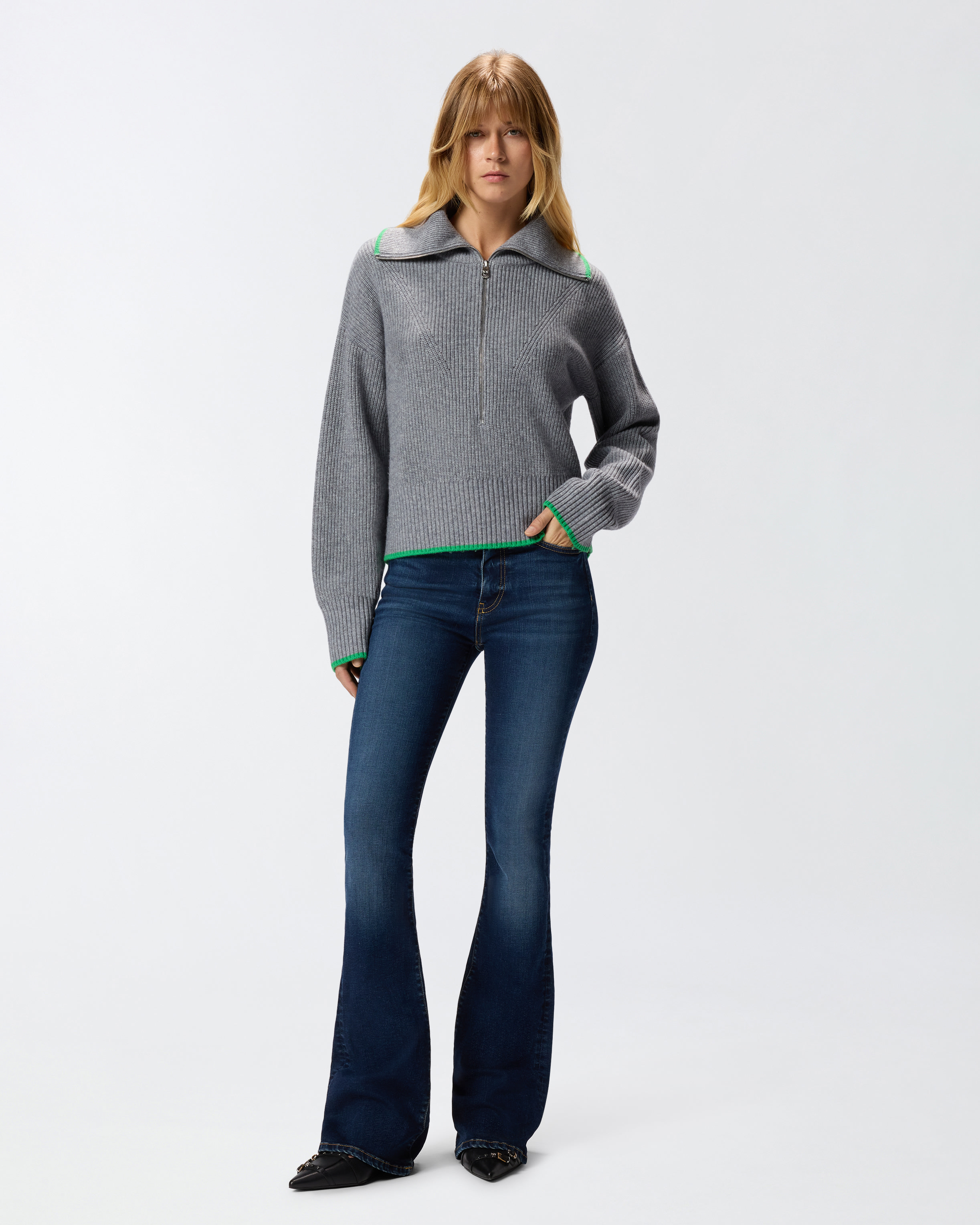 Flare denim jeans in power stretch fabric PINKO Blue