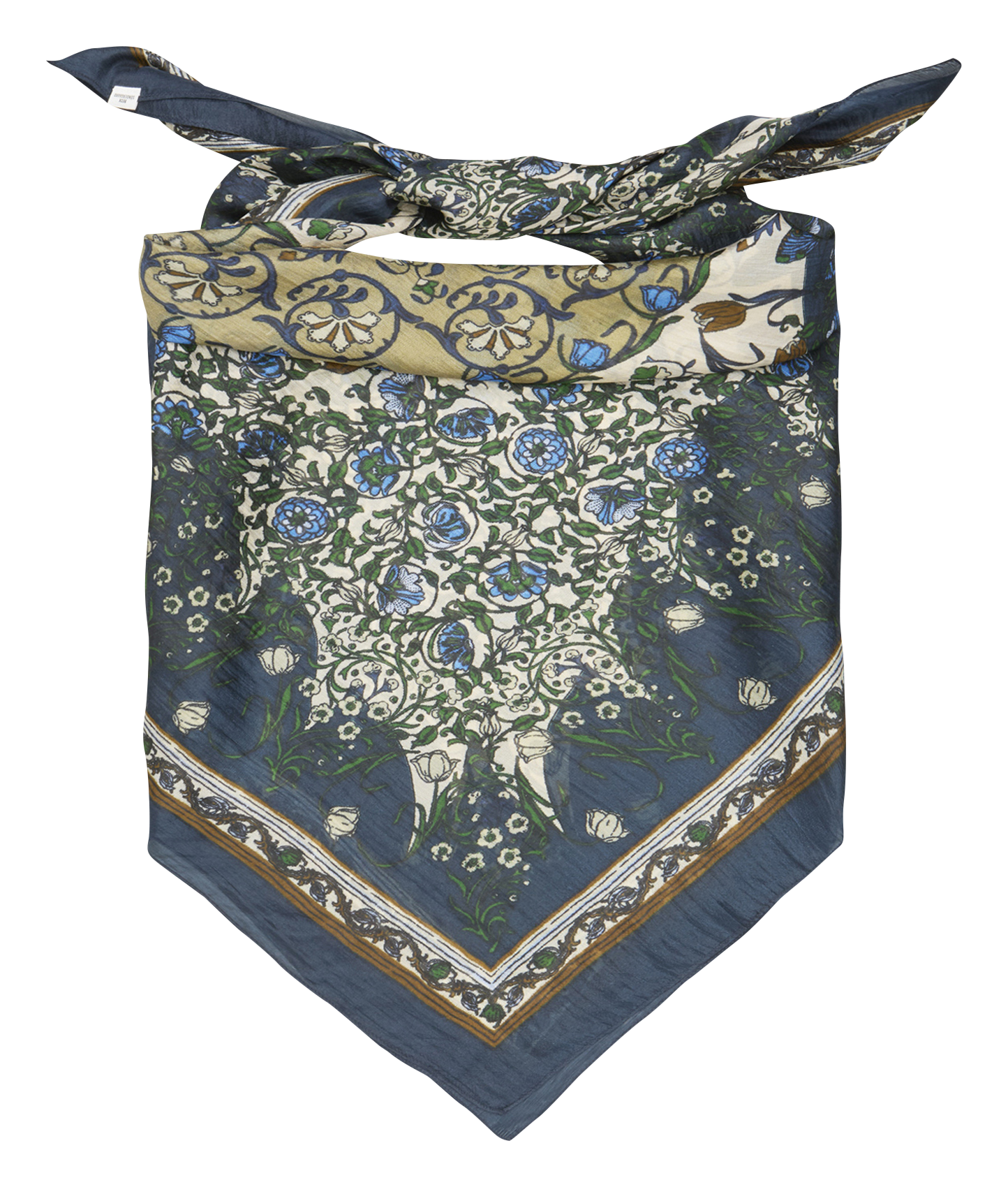 Foulard imprimé en soie BECKSONDERGAARD Vert