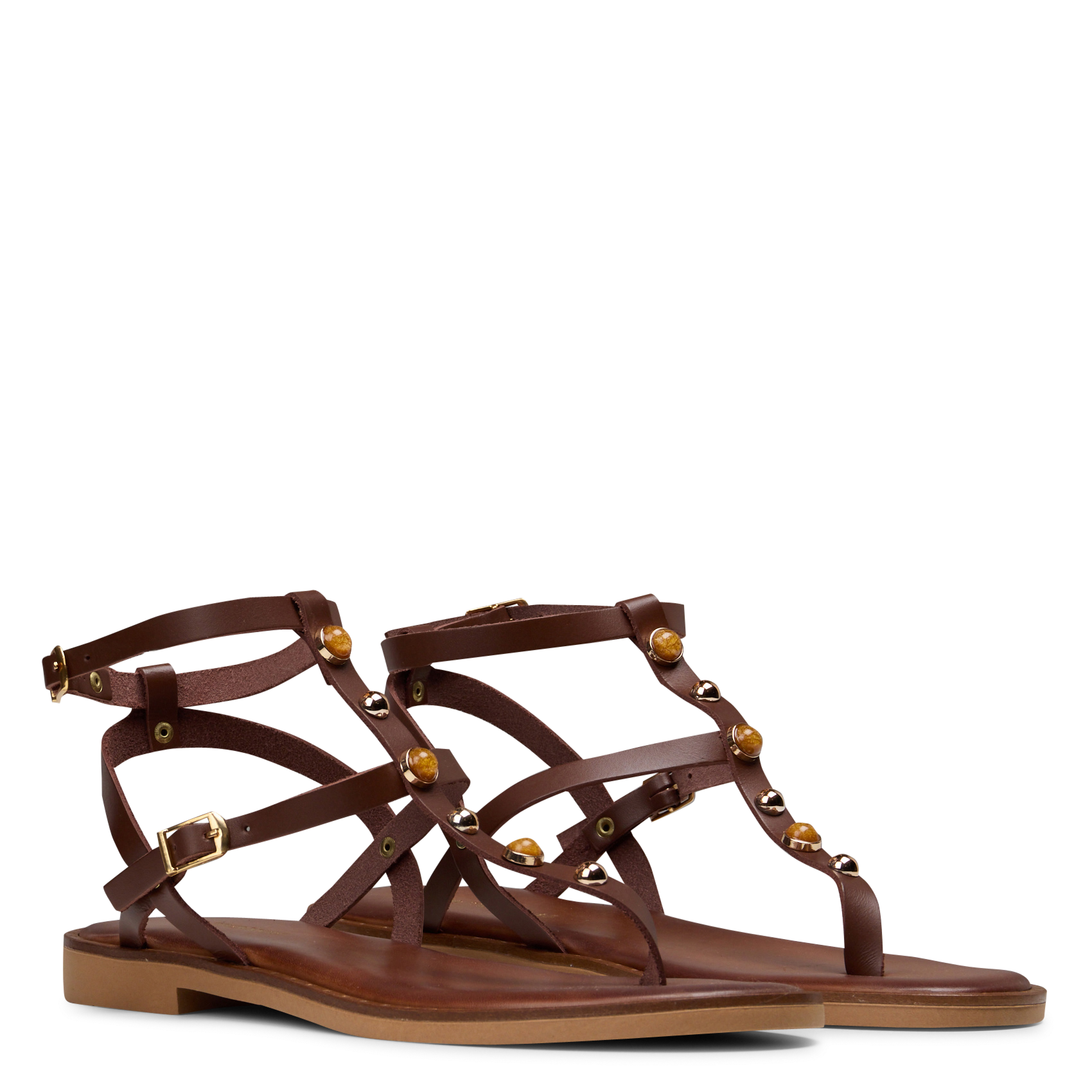 Leren sandalen LA FEE MARABOUTEE Bruin