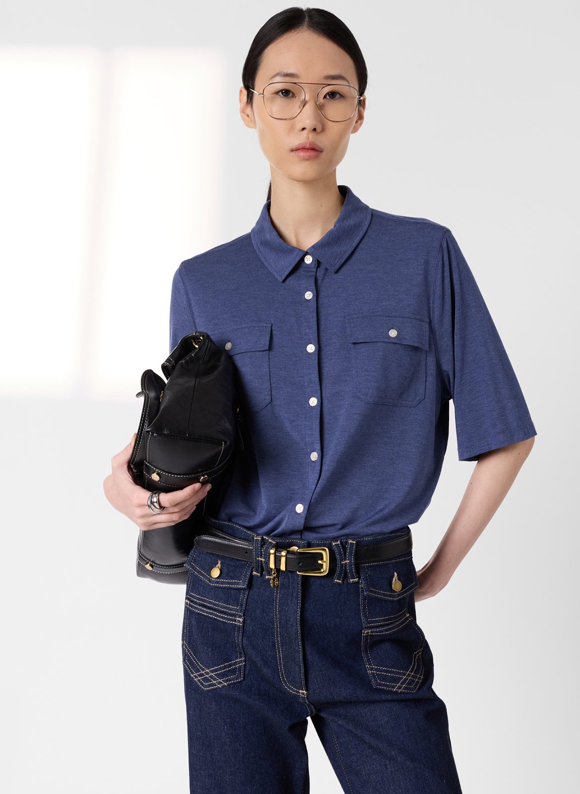 Bedrucktes Hemd mit klassischem Kragen GERARD DAREL Blau