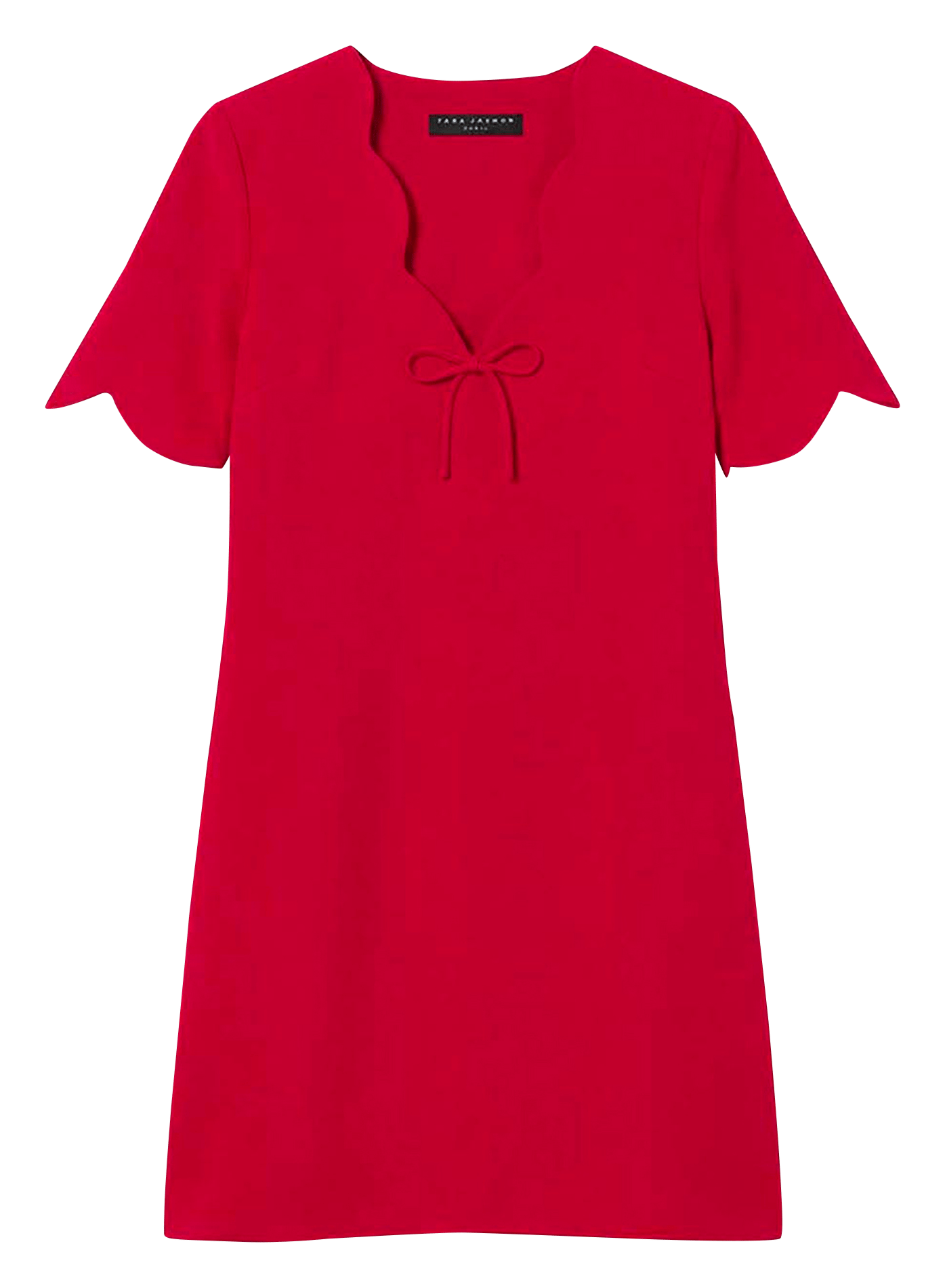 Robe courte droite manches courtes TARA JARMON Rouge