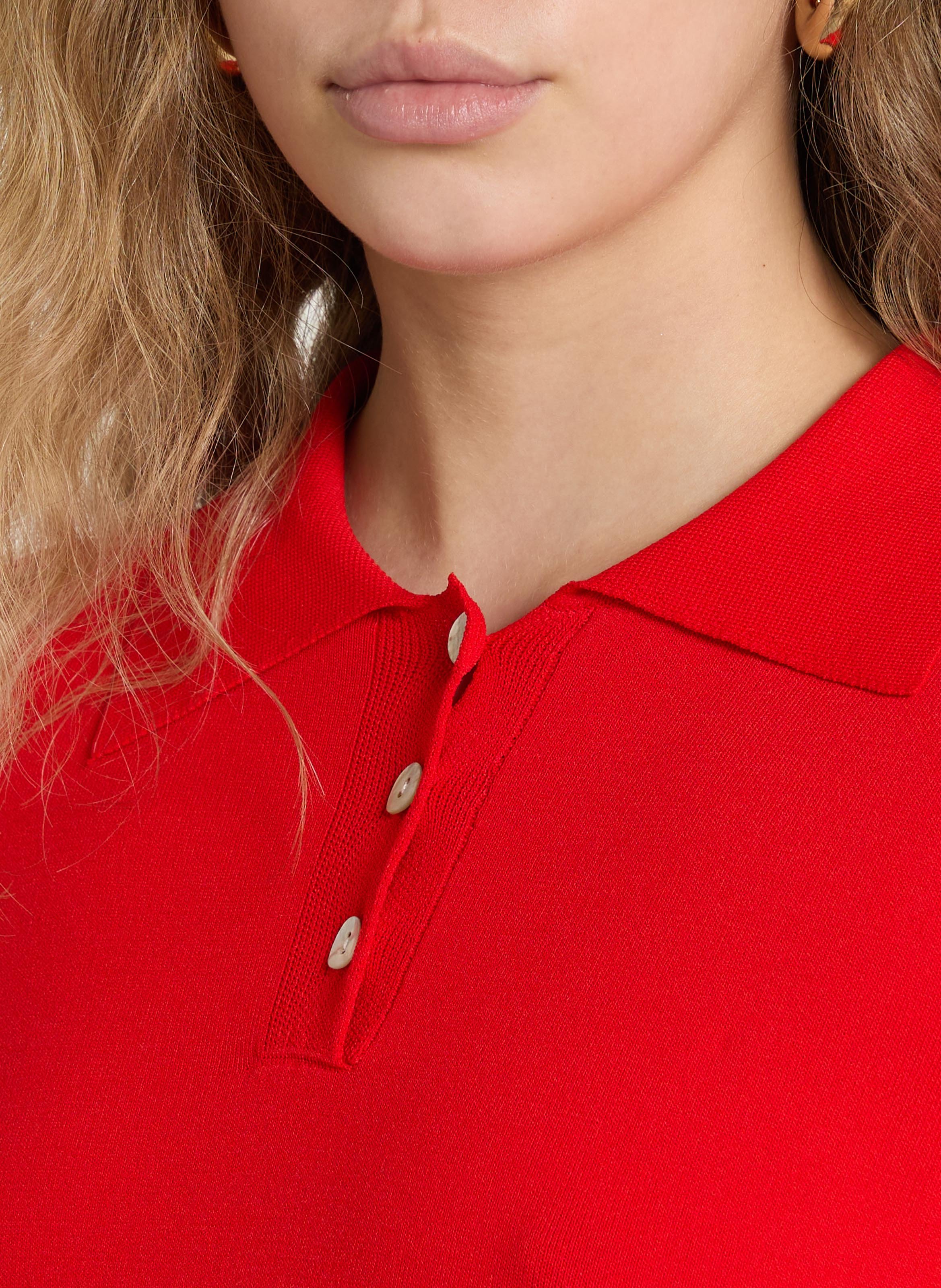 Polo droit en maille IMPERIAL Rouge