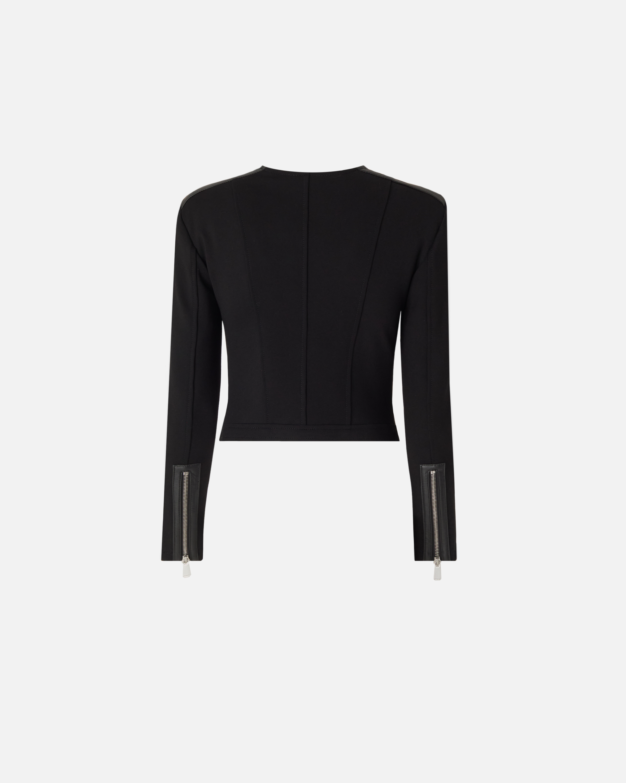 Zip-up leather corset jacket PINKO Black