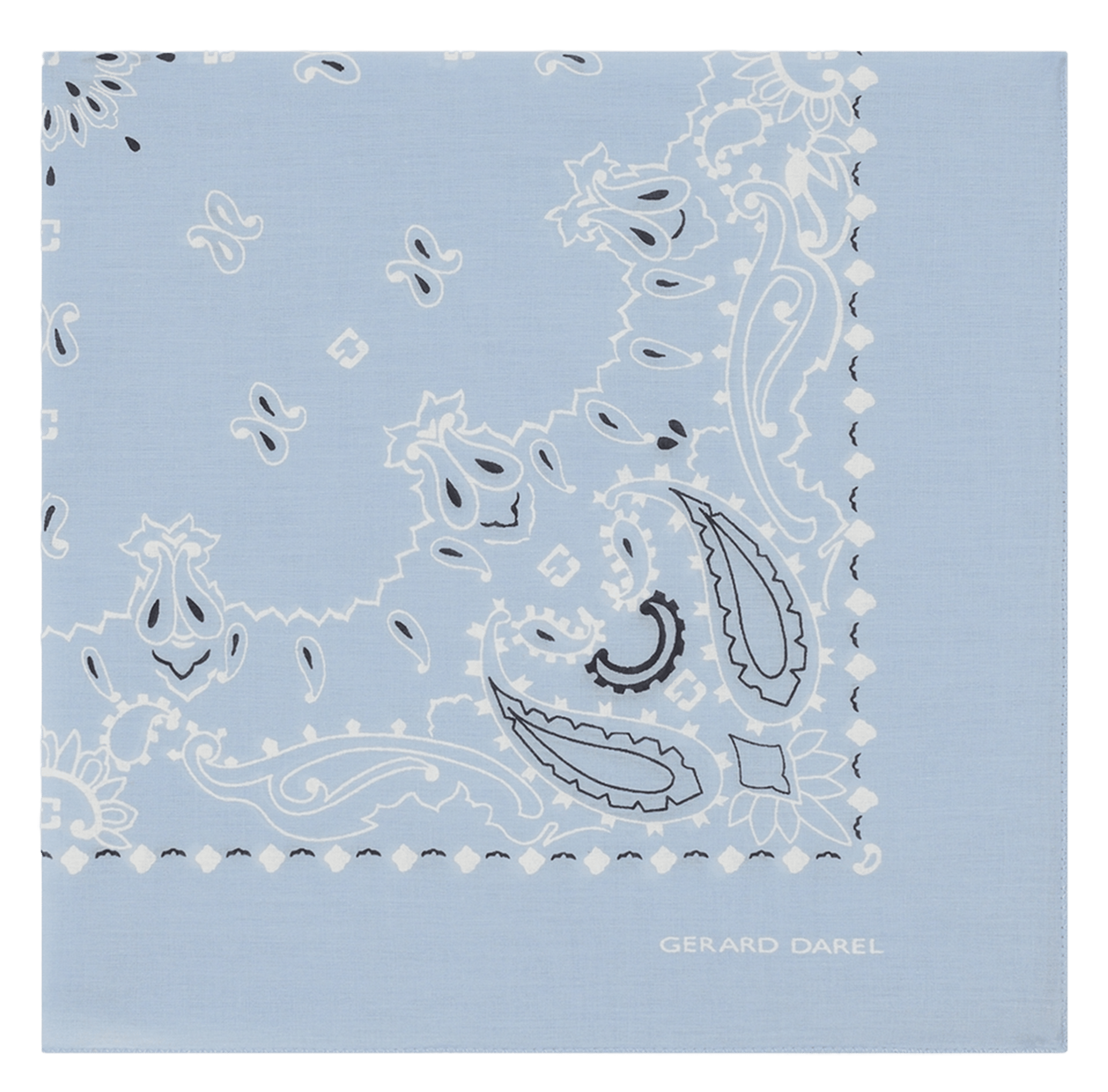 Printed cotton floaty scarf GERARD DAREL Blue