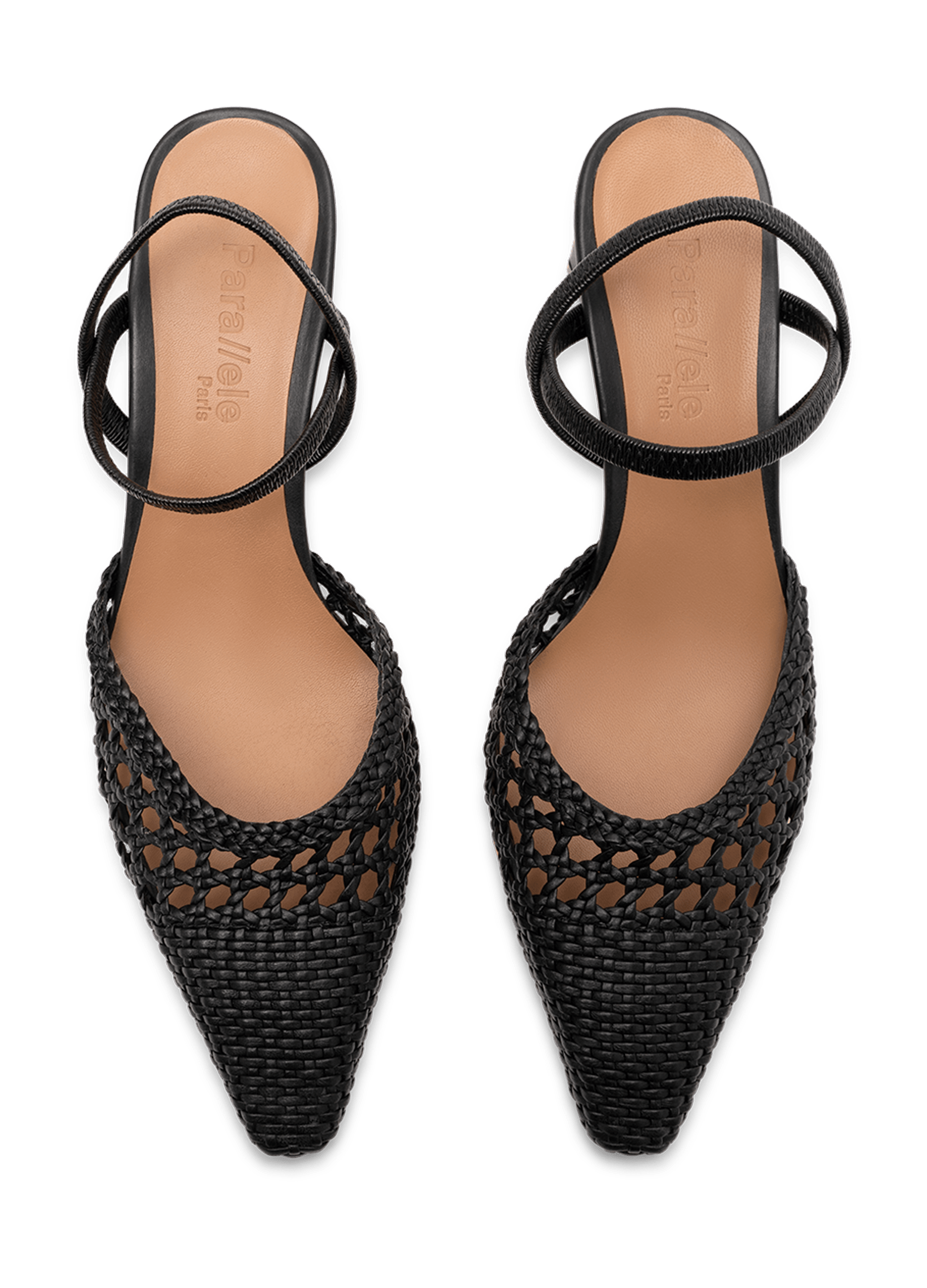 Slingback en cuir nappa noir PARALLELE PARIS Noir