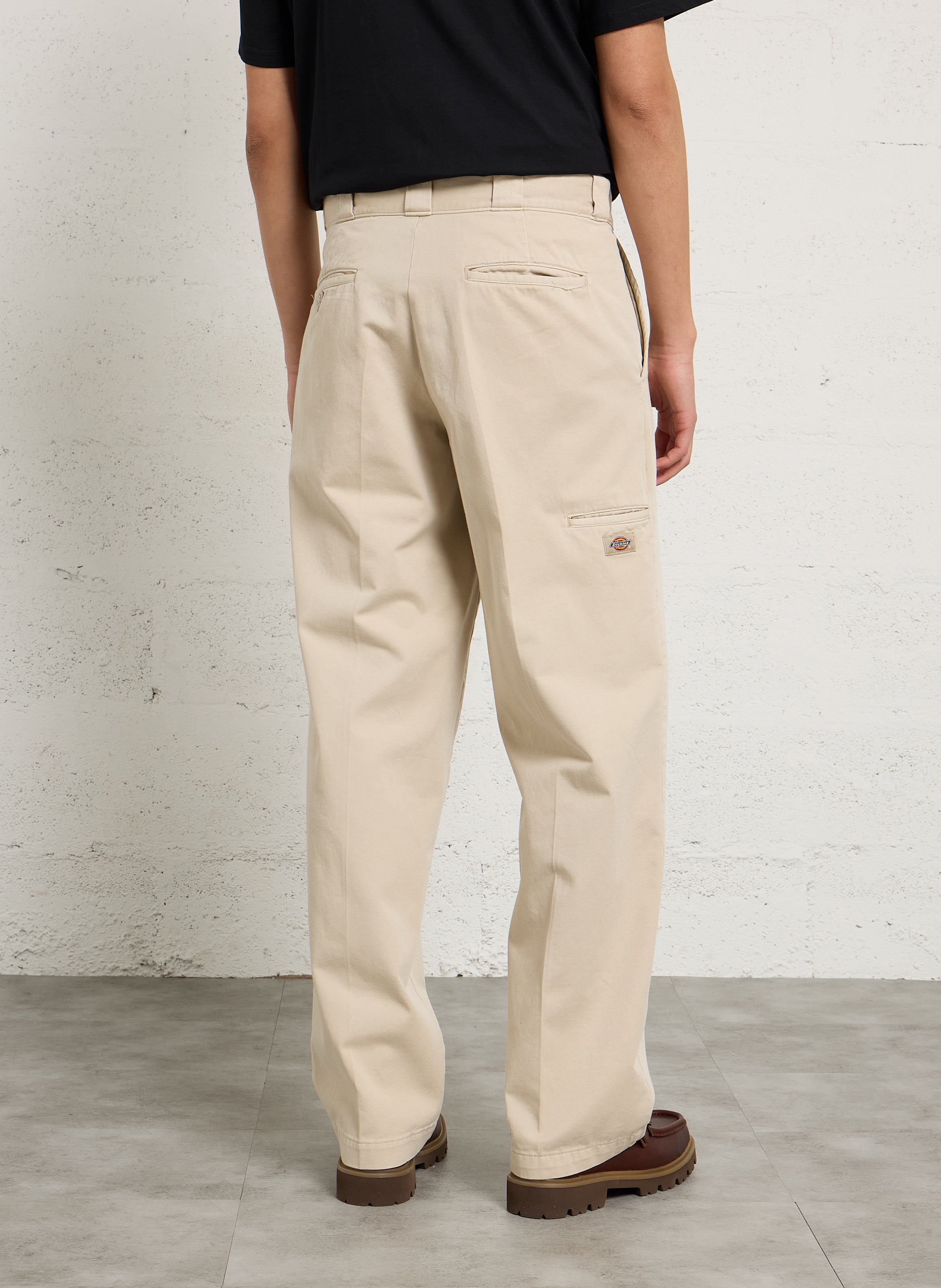 Pantalon droit en coton DICKIES Gris