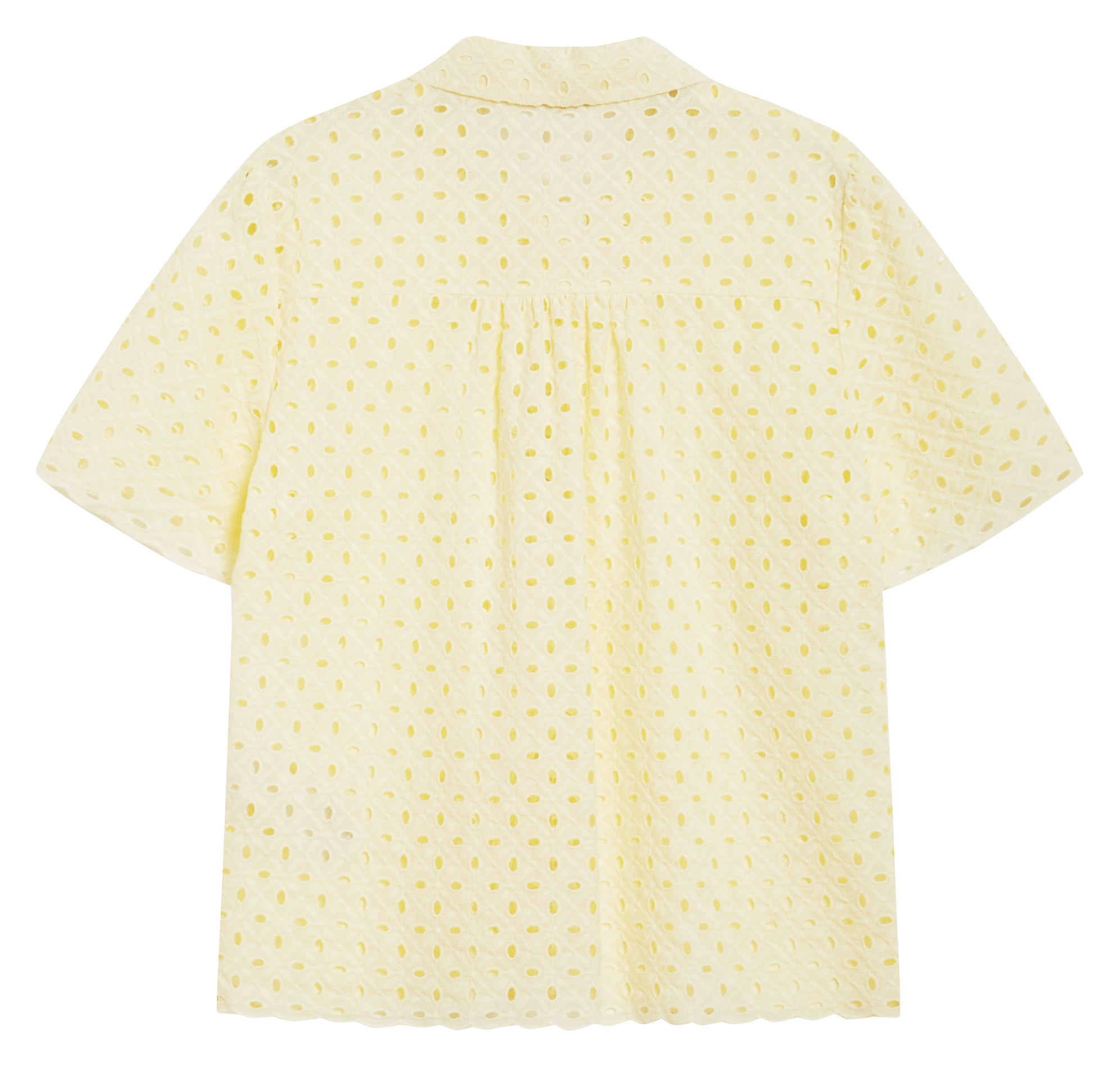 Chemise col classique en coton GRACE ET MILA Jaune